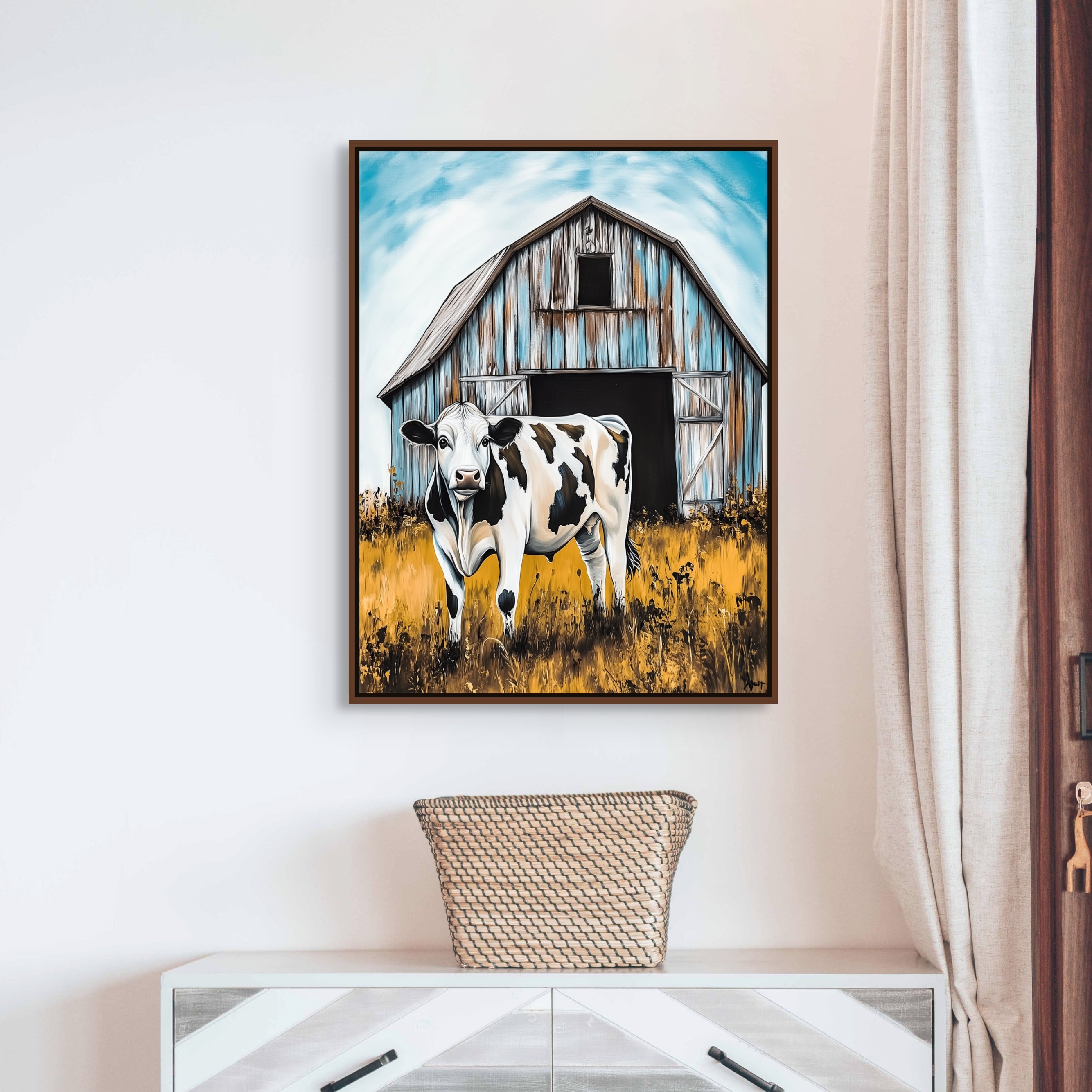 D0288-barnyard-business-hand-painted-wall-art-hallway-room-image