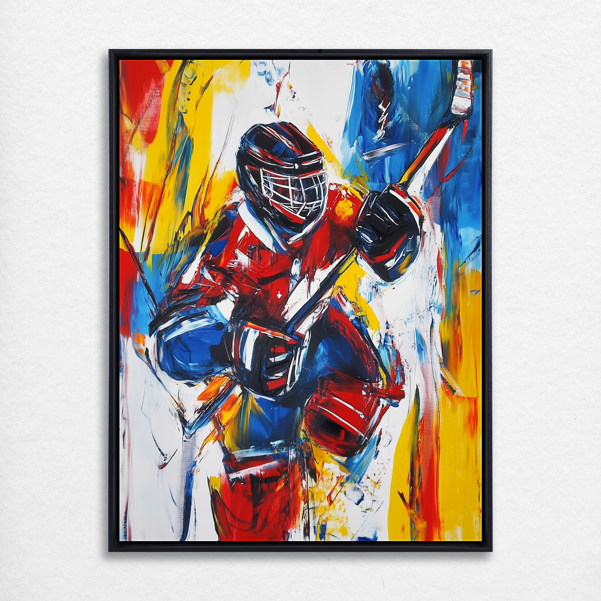 D0292-the-defender-hand-painted-wall-art_07_3x4-vertical-frame-black.psd