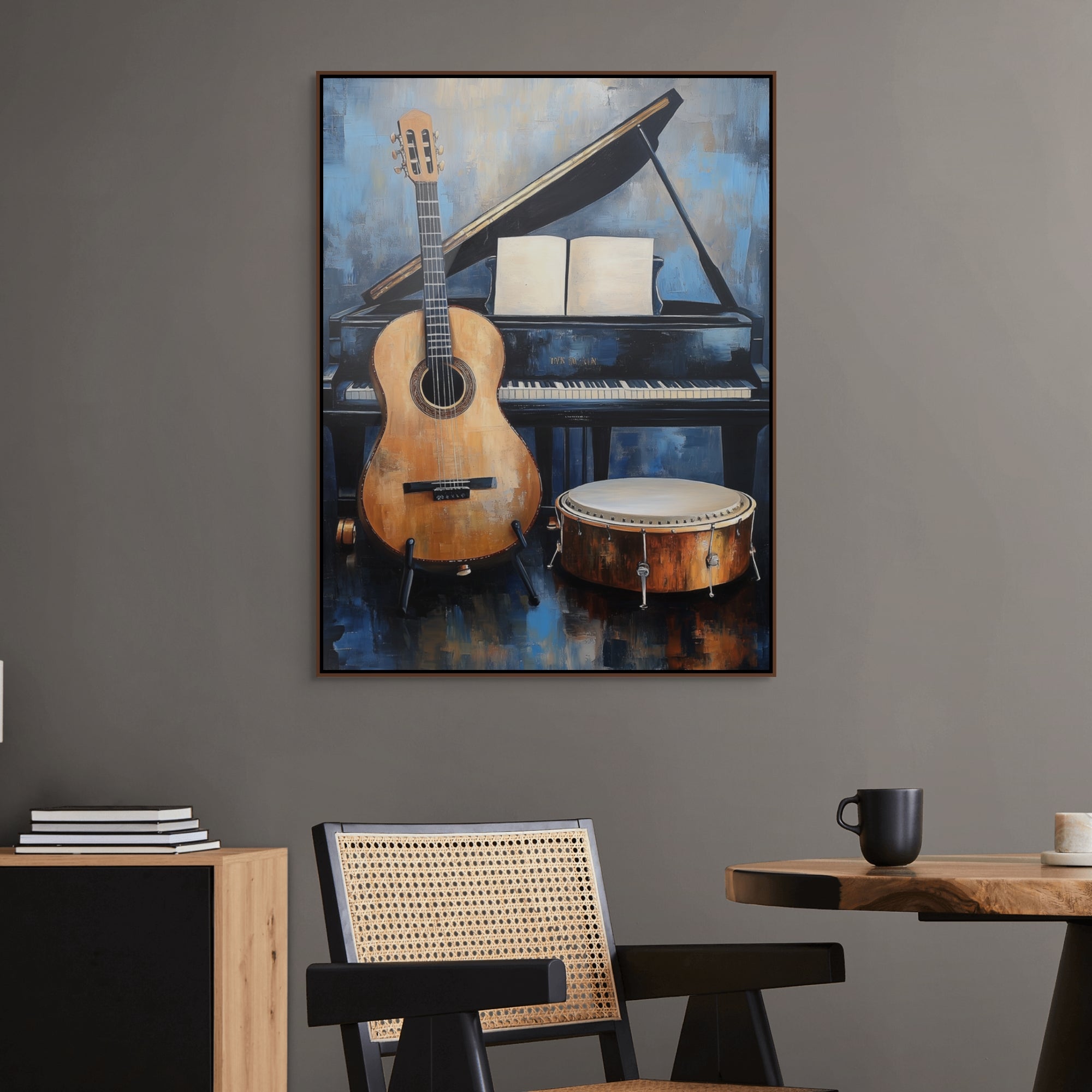 D0294-studio-time-hand-painted-wall-art-office-room-image