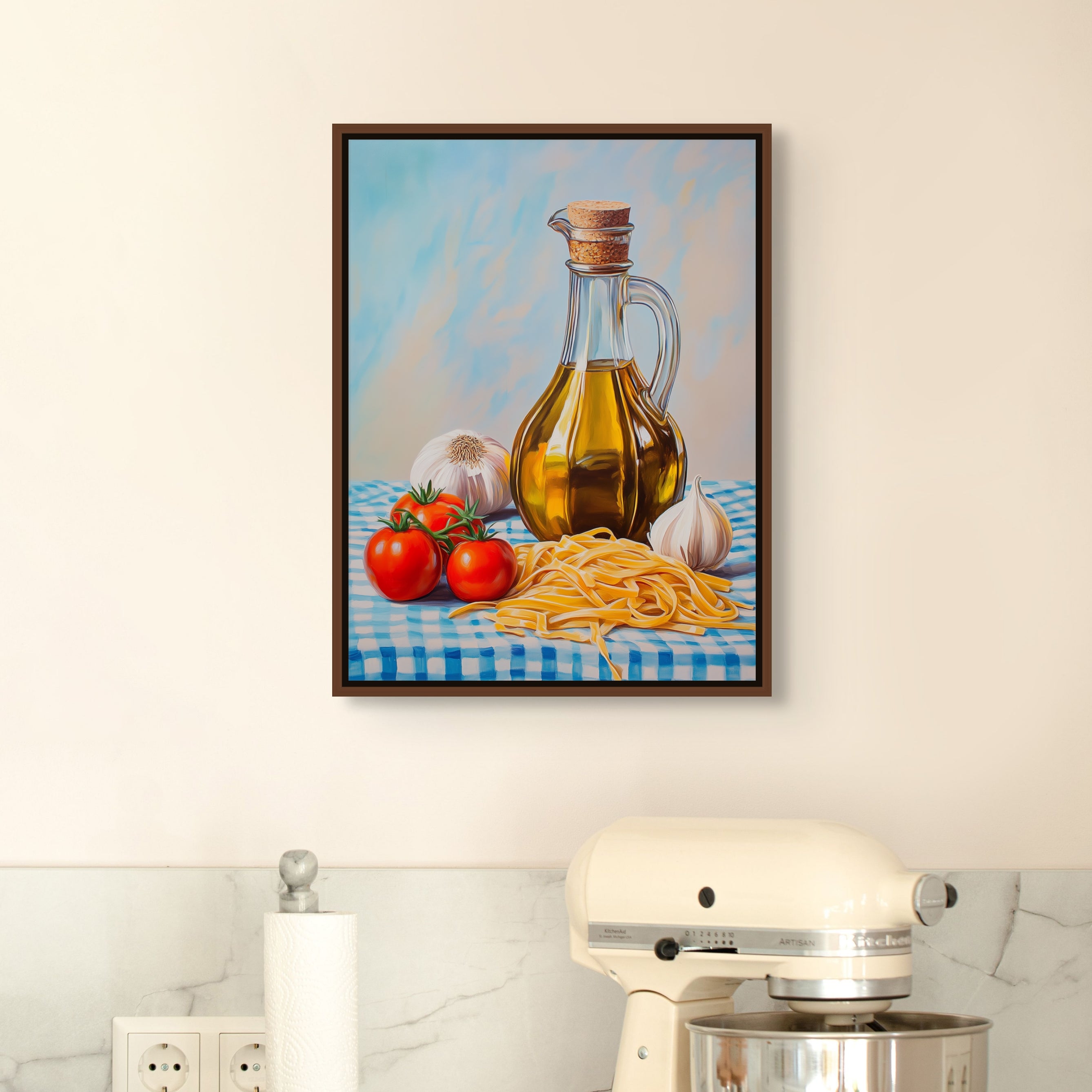 D0296-an-italian-dinner-hand-painted-wall-art-vertical-room-walnut-kitchen-room-image-room-f-walnut