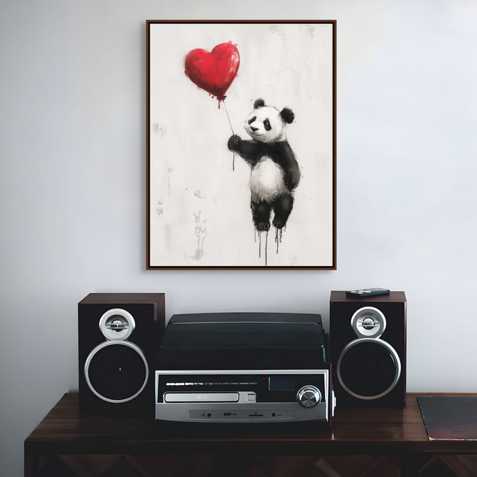 D0299-balloon-panda-hand-painted-wall-art-lounge-room-image-room-f-walnut