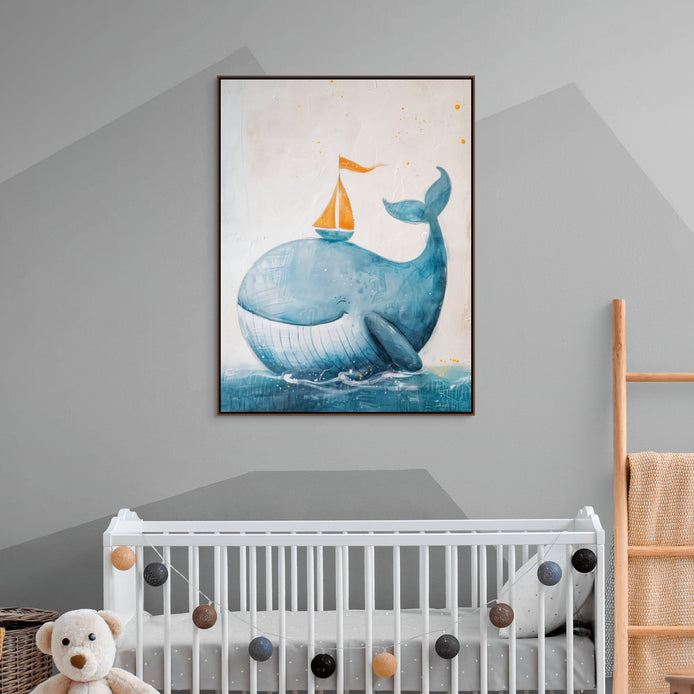 D0301-whale-ride-hand-painted-wall-art-kids-room-image