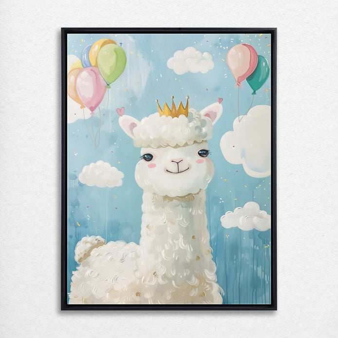 D0302-alpaca-princess-hand-painted-wall-art_16_3x4-vertical-frame-black.psd