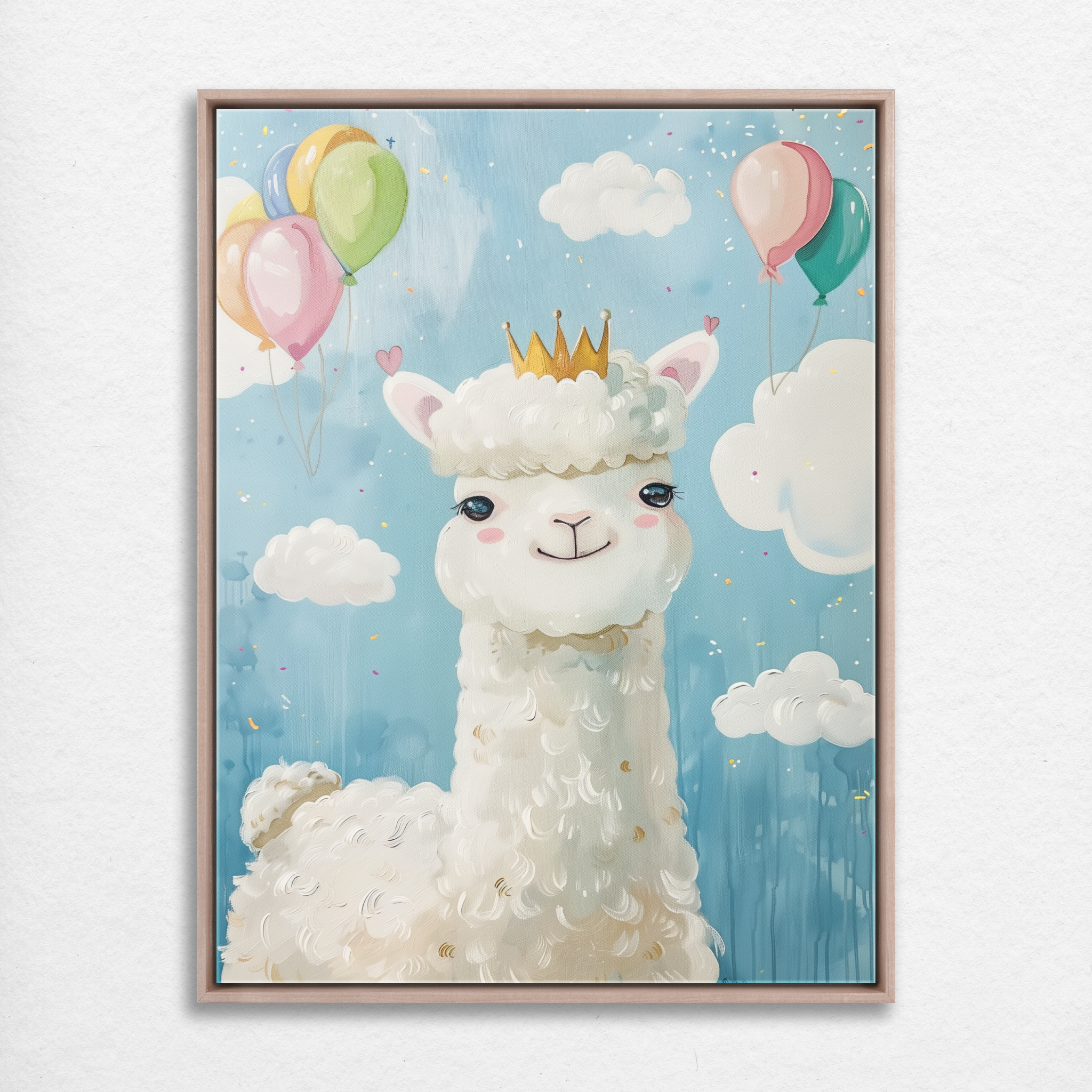 D0302-alpaca-princess-hand-painted-wall-art_16_3x4-vertical-frame-natural.psd