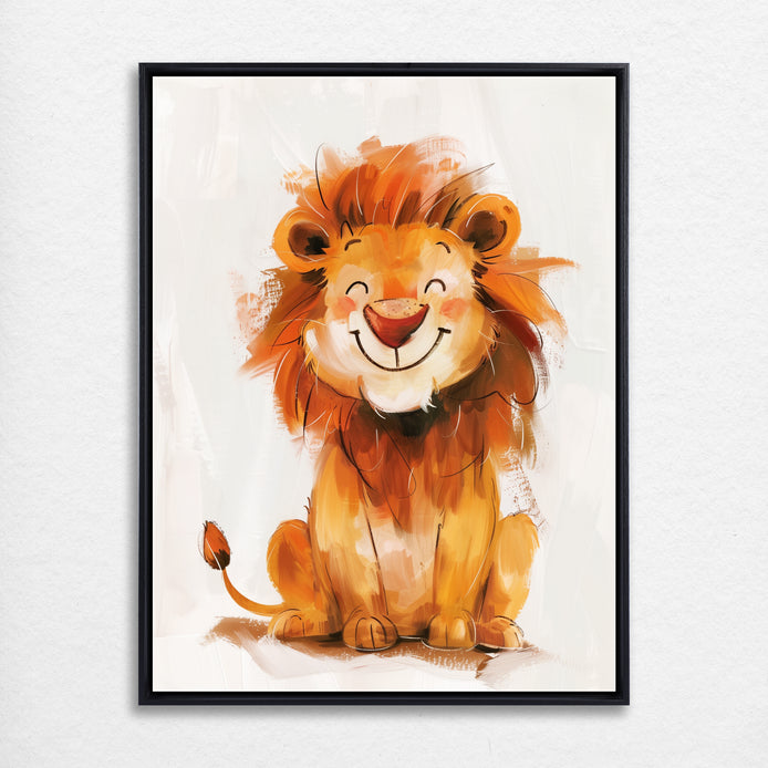 D0304-smile-lion-hand-painted-wall-art_18_3x4-vertical-frame-black.psd