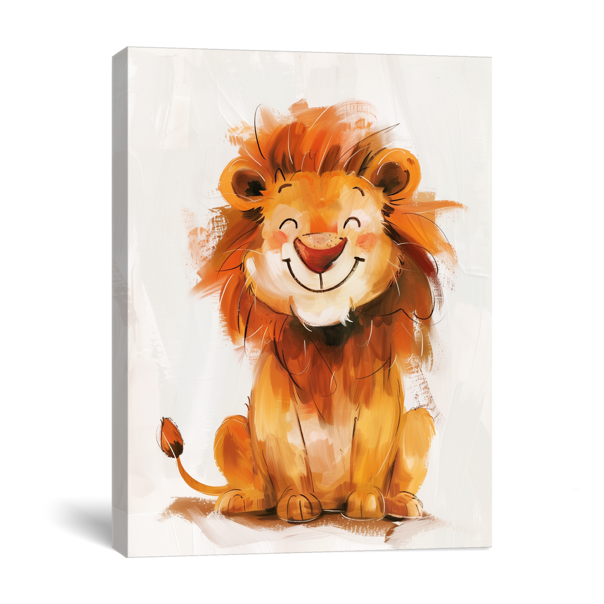 Smile Lion – Wall Art, Hand-Painted in Oil