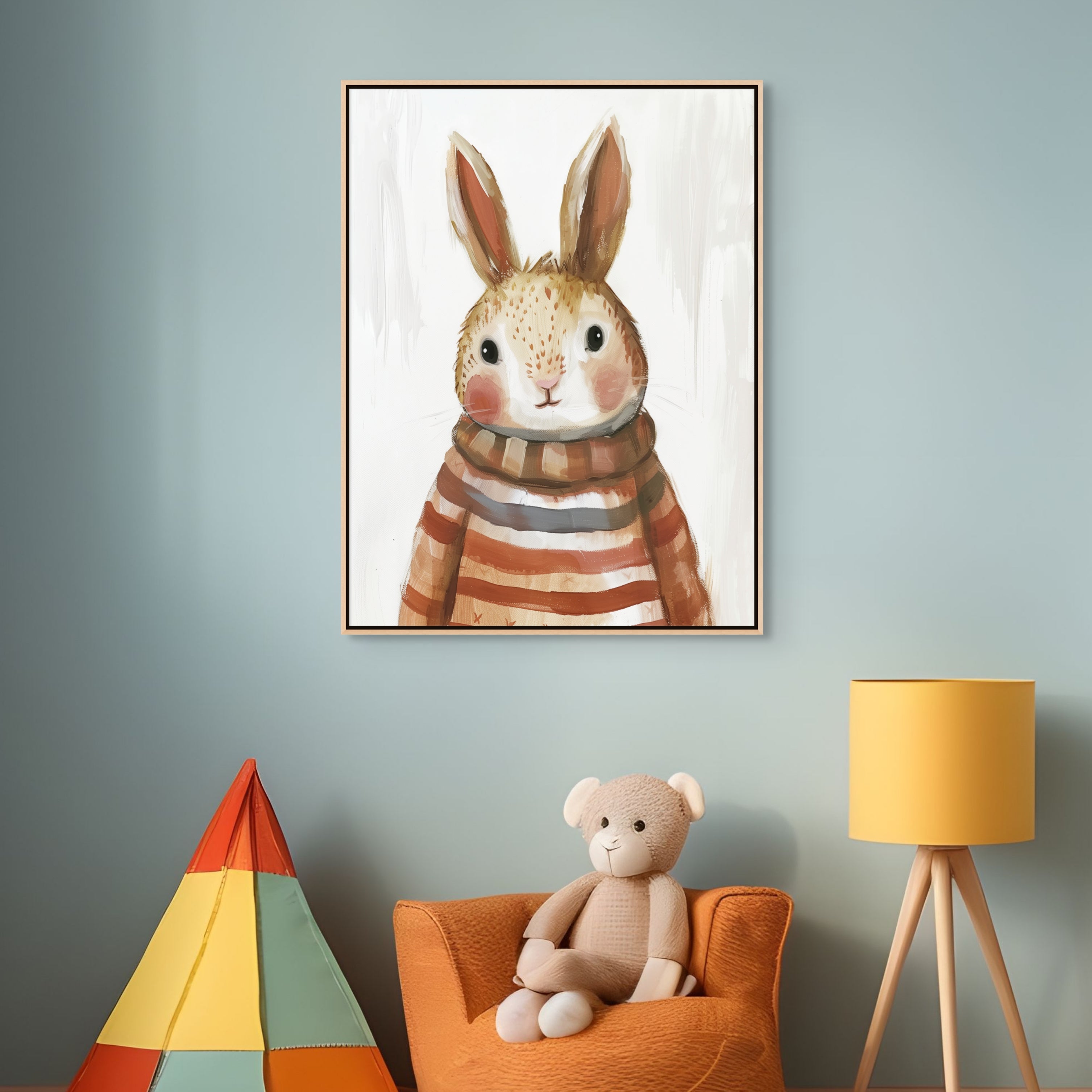 D0305-my-rabbit-friend-hand-painted-wall-art-b-room-image-room-f-natural