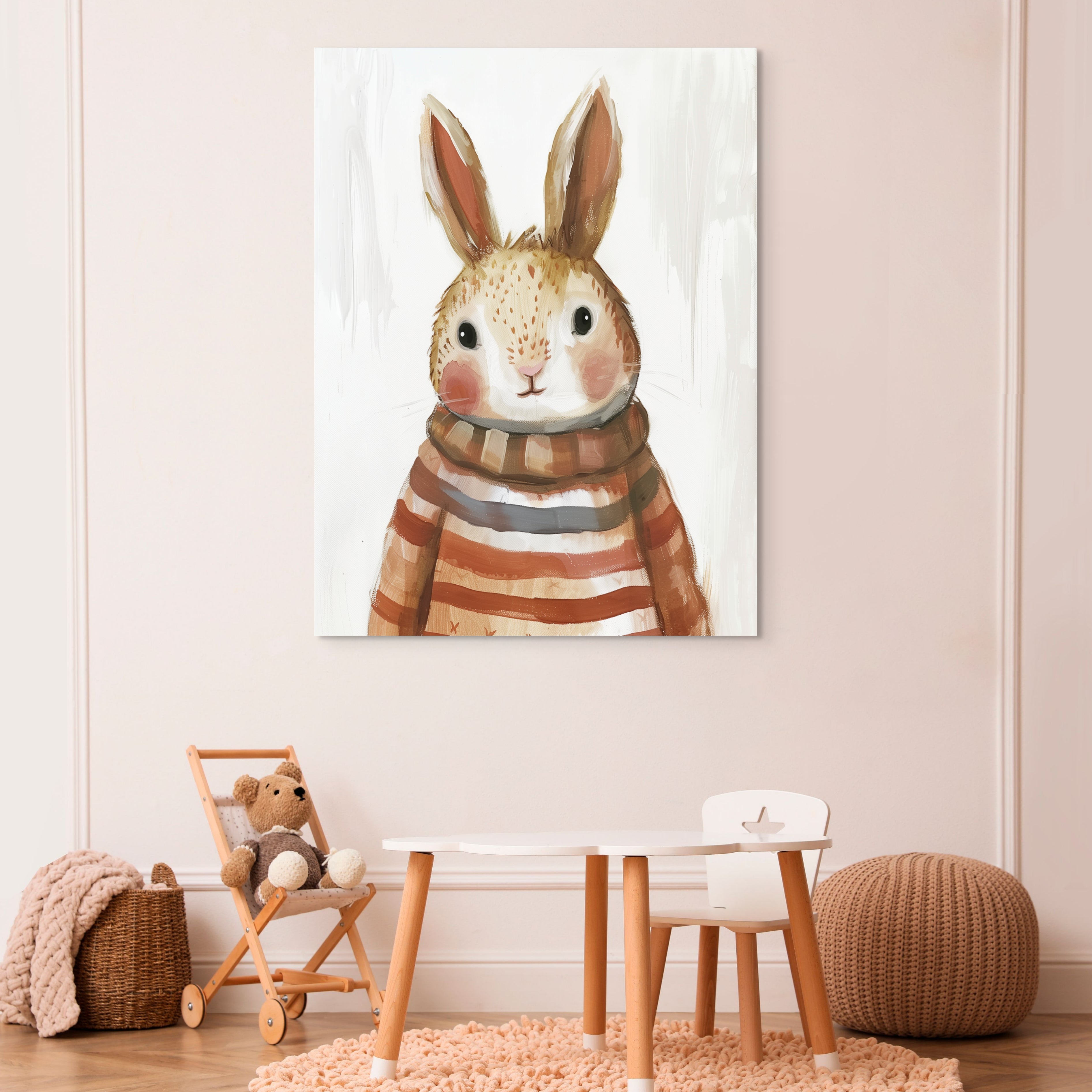 D0305-my-rabbit-friend-hand-painted-wall-art-a-room-image