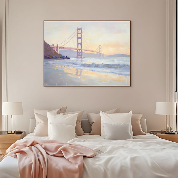 D0315-golden-glow-hand-painted-wall-art-bed-room-image