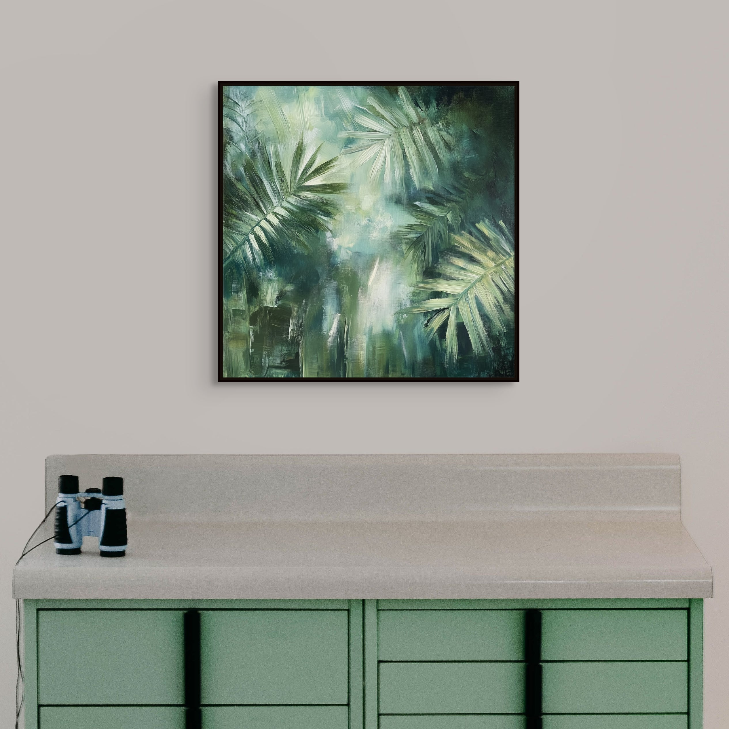 D0317-tropical-canopy-hand-painted-wall-art-office-room-image-room-f-black