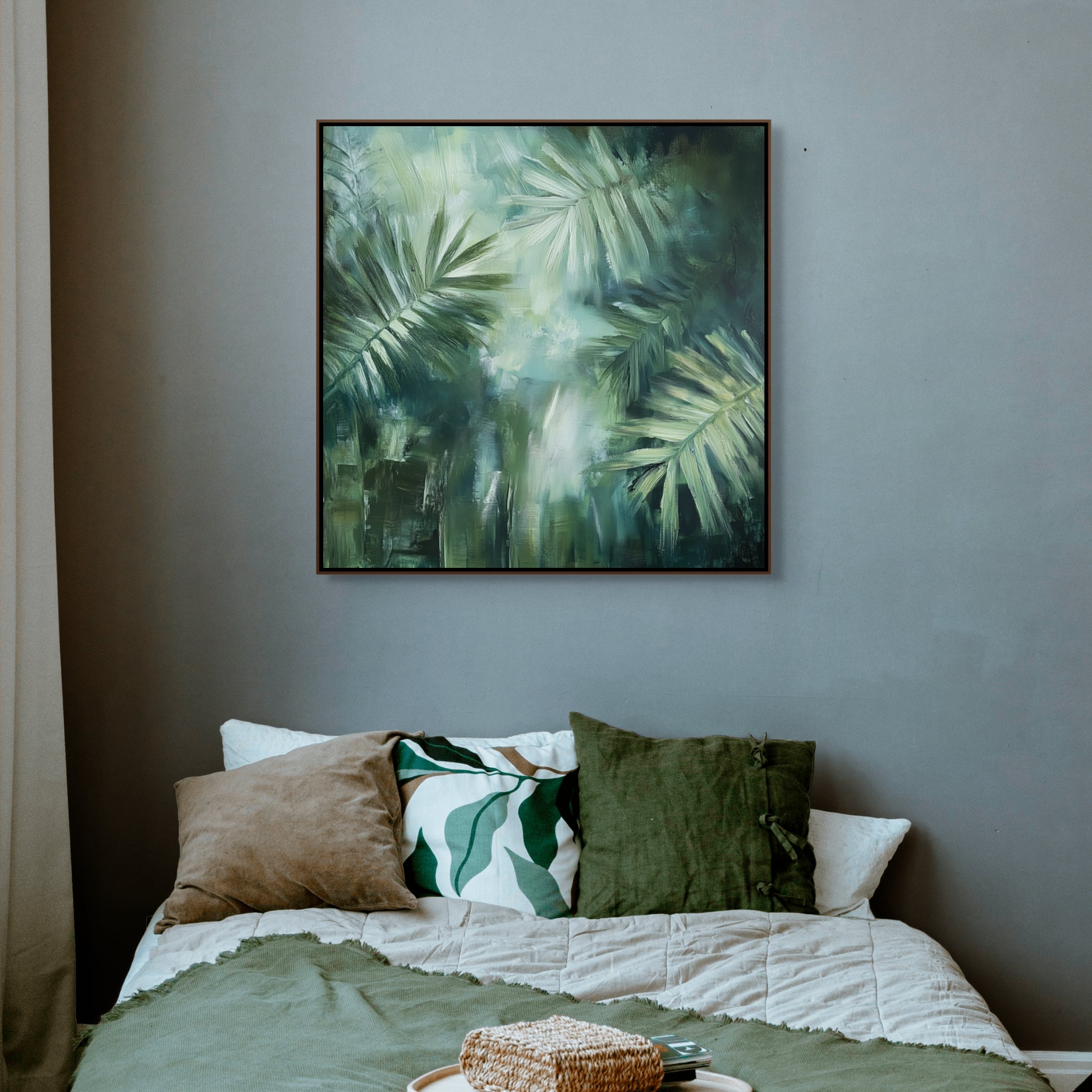 D0317-tropical-canopy-hand-painted-wall-art-bed-room-image