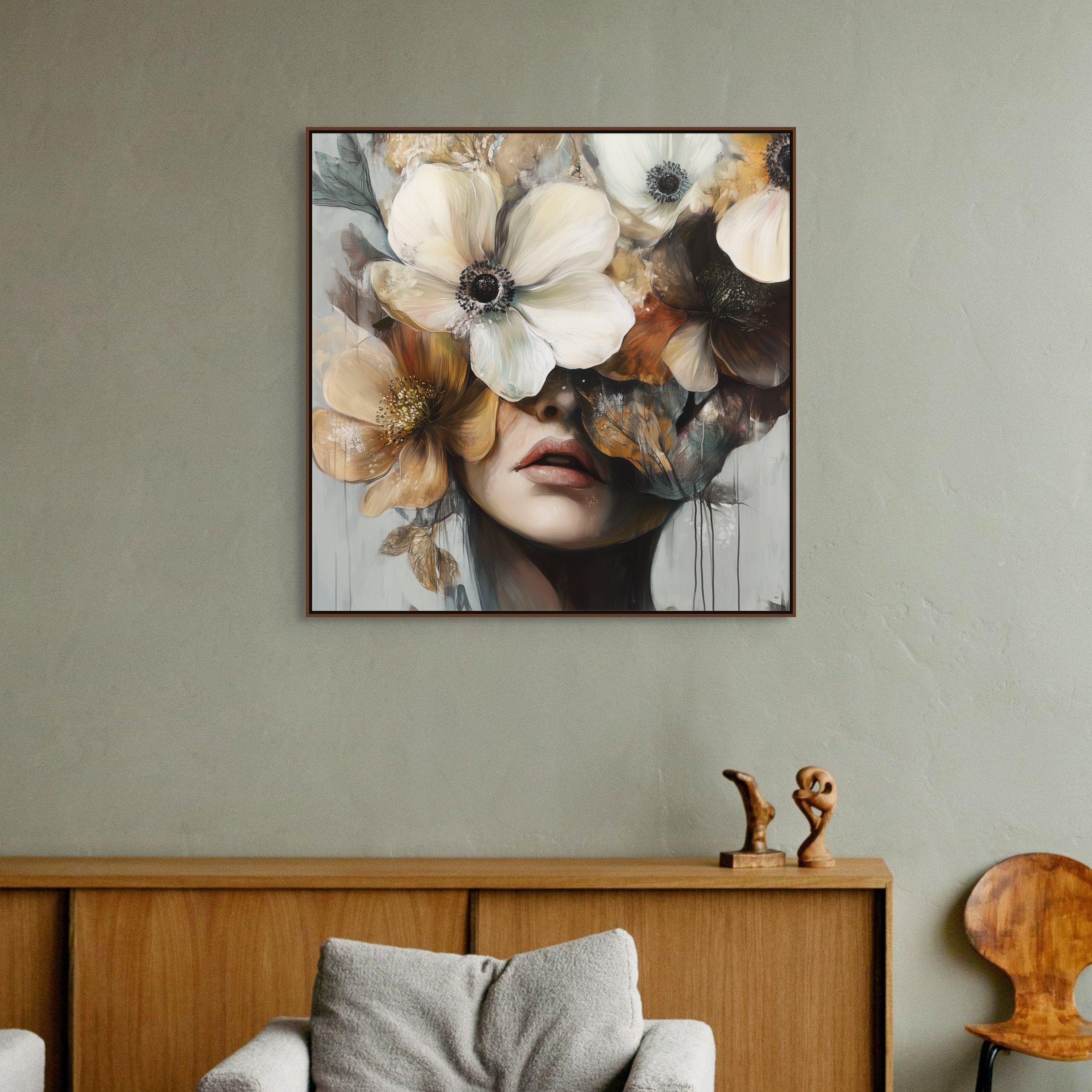 D0327-floral-reverie-hand-painted-wall-art-hallway-room-image