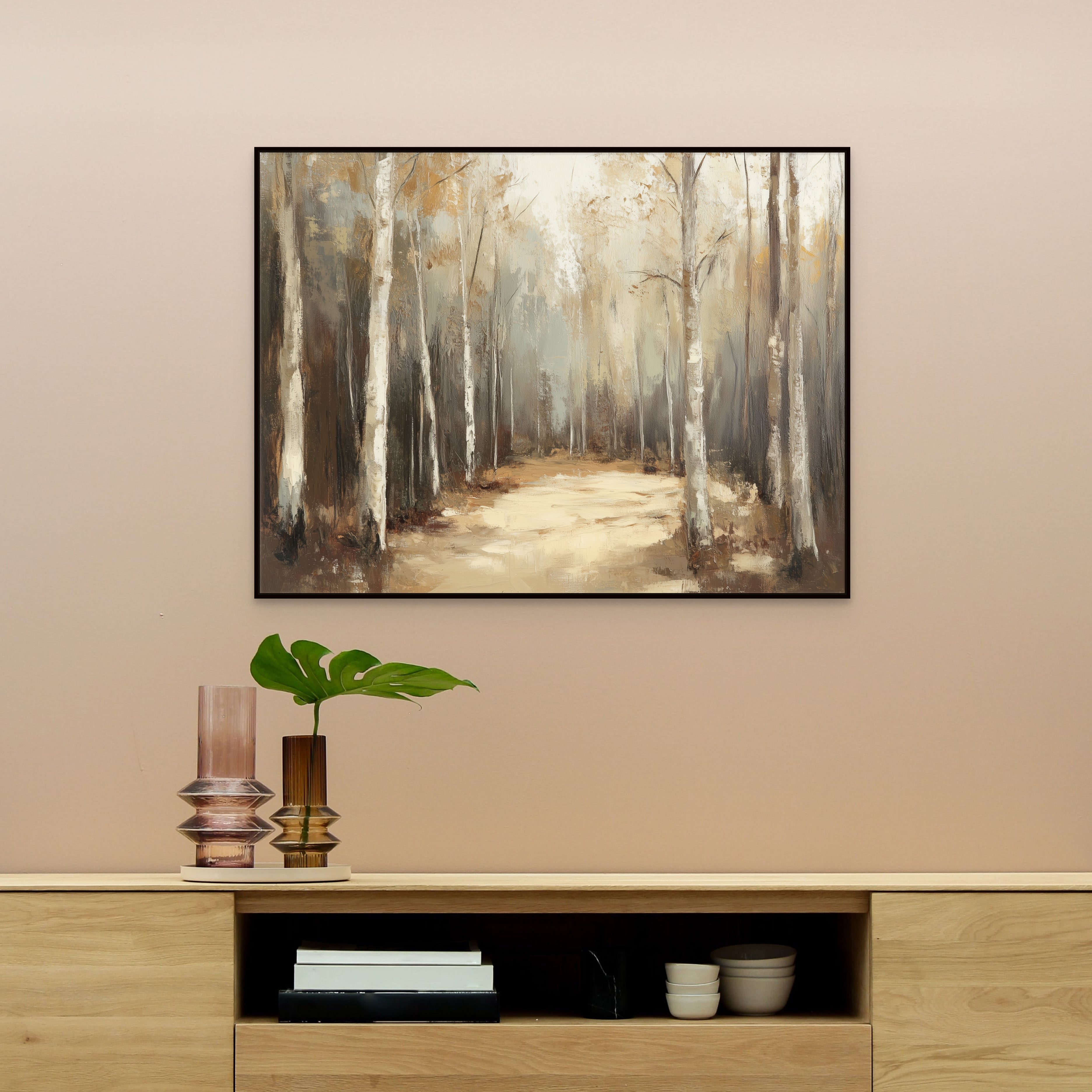 D0348-the-clearing-hand-painted-wall-art-hallway-room-image-room-f-black