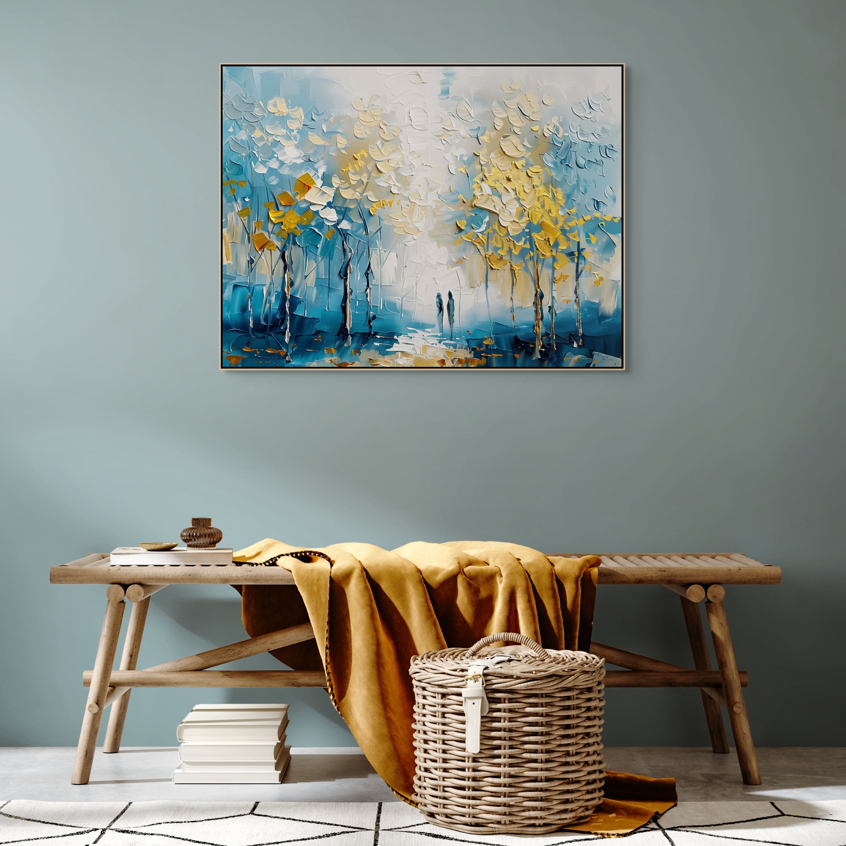 D0351-a-secret-moment-hand-painted-wall-art-hallway-room-image