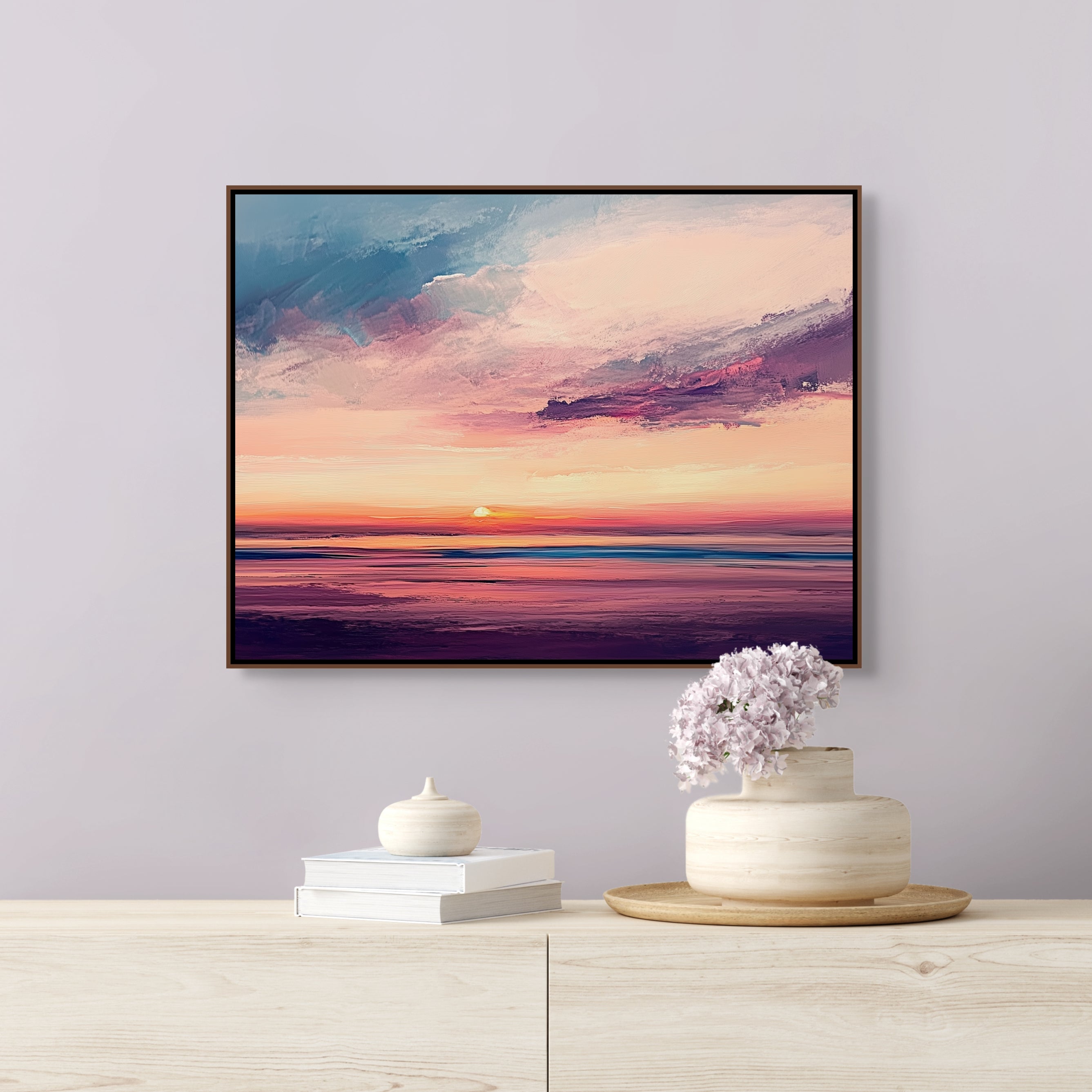 D0353-setting-sea-hand-painted-wall-art-office-room-image-hallway-room-image