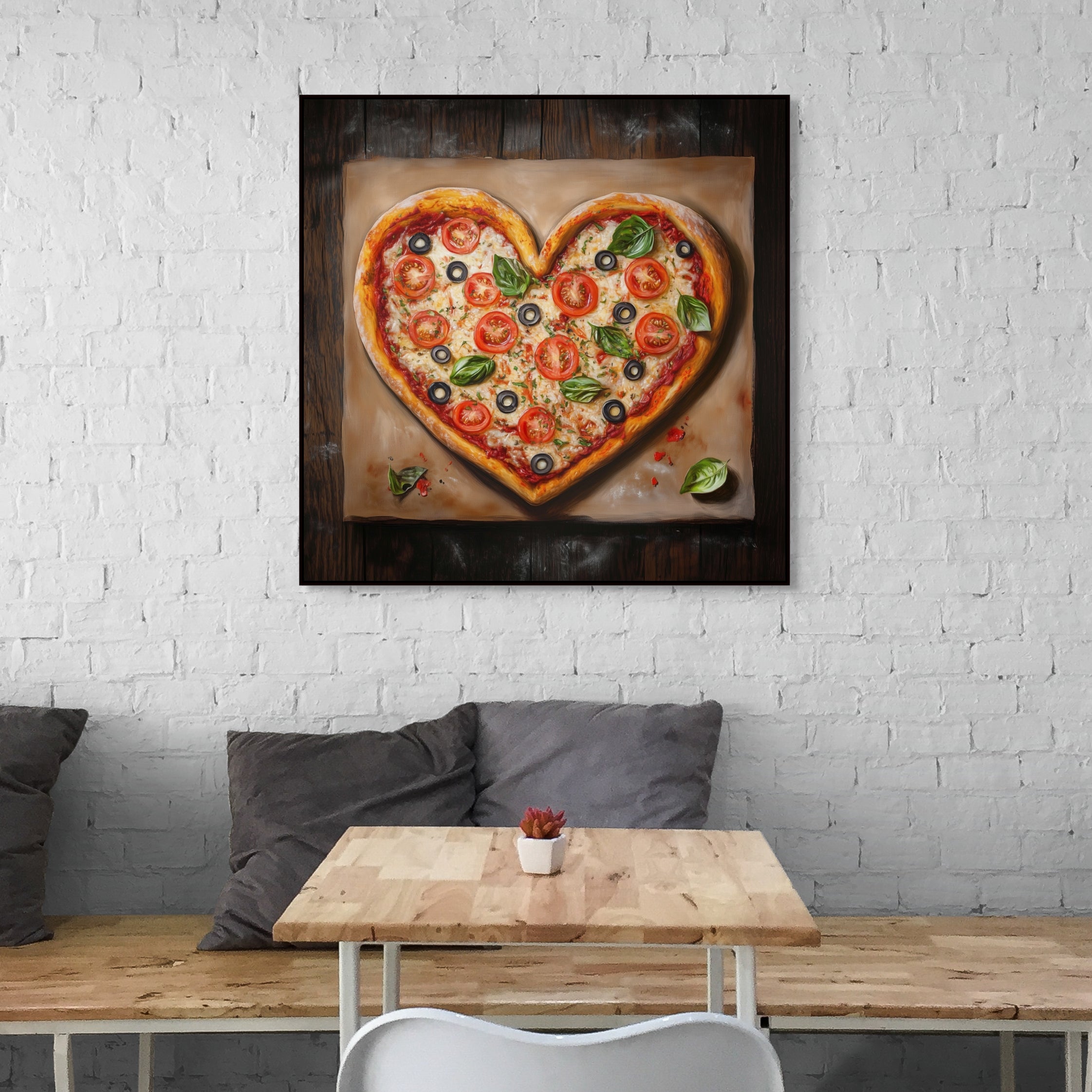 D0356-cheesy-love-hand-painted-wall-art-b-room-image-room-f-black
