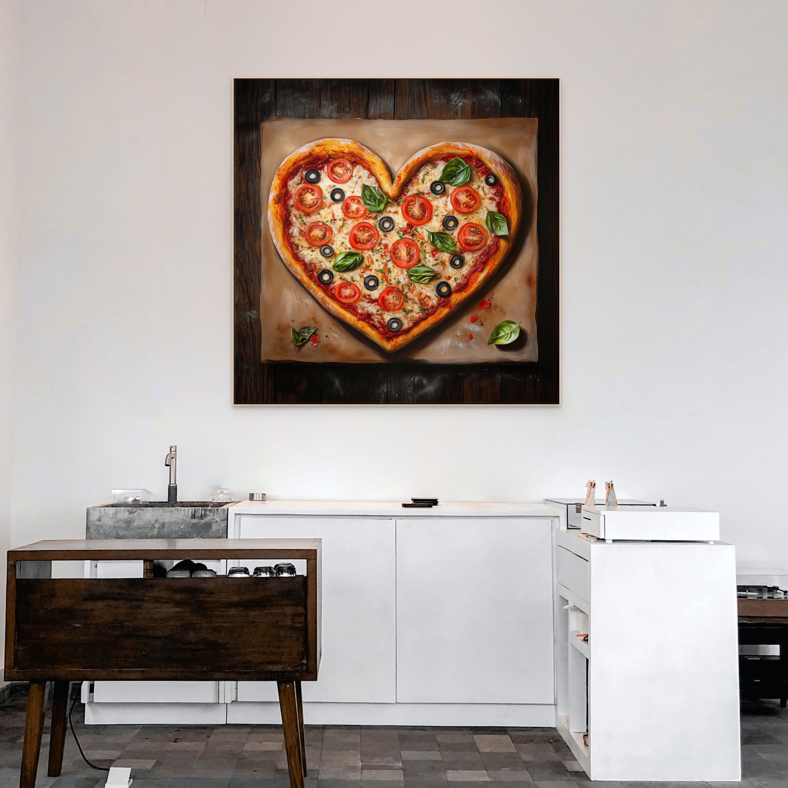 D0356-cheesy-love-hand-painted-wall-art-kitchen-room-image