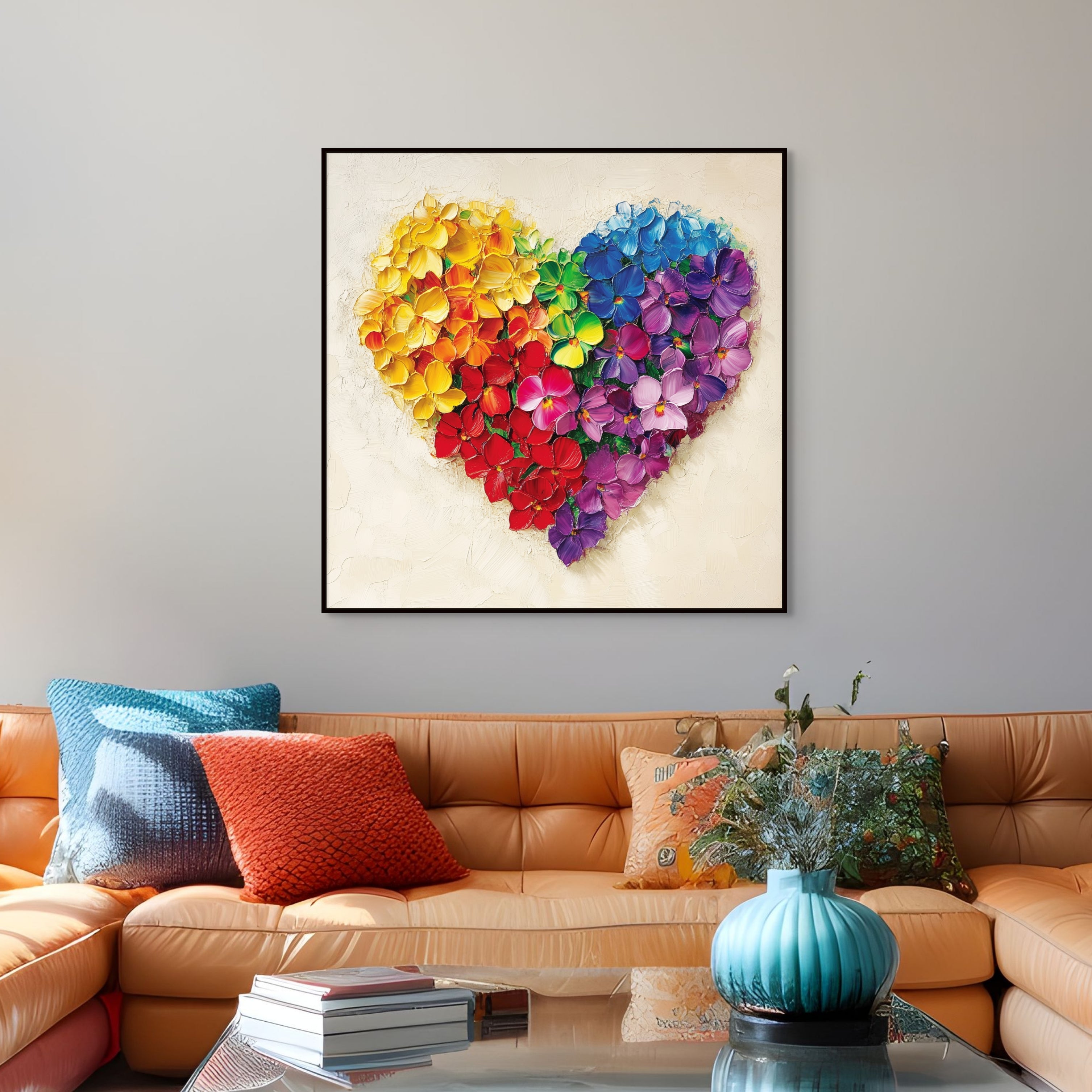 D0357-heartful-hand-painted-wall-art-living-room-image-room-f-black