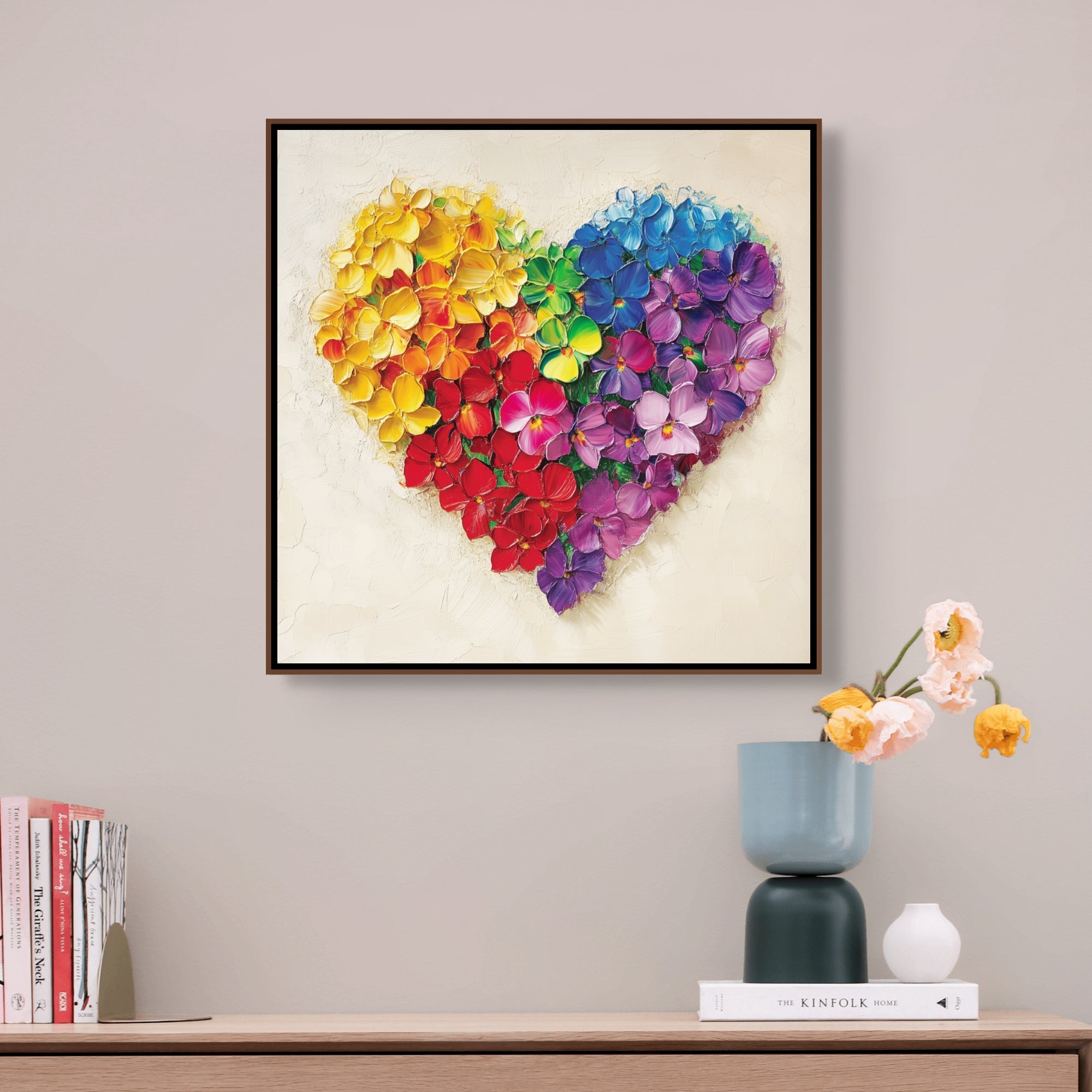 D0357-heartful-hand-painted-wall-art-hallway-room-image-room-f-walnut