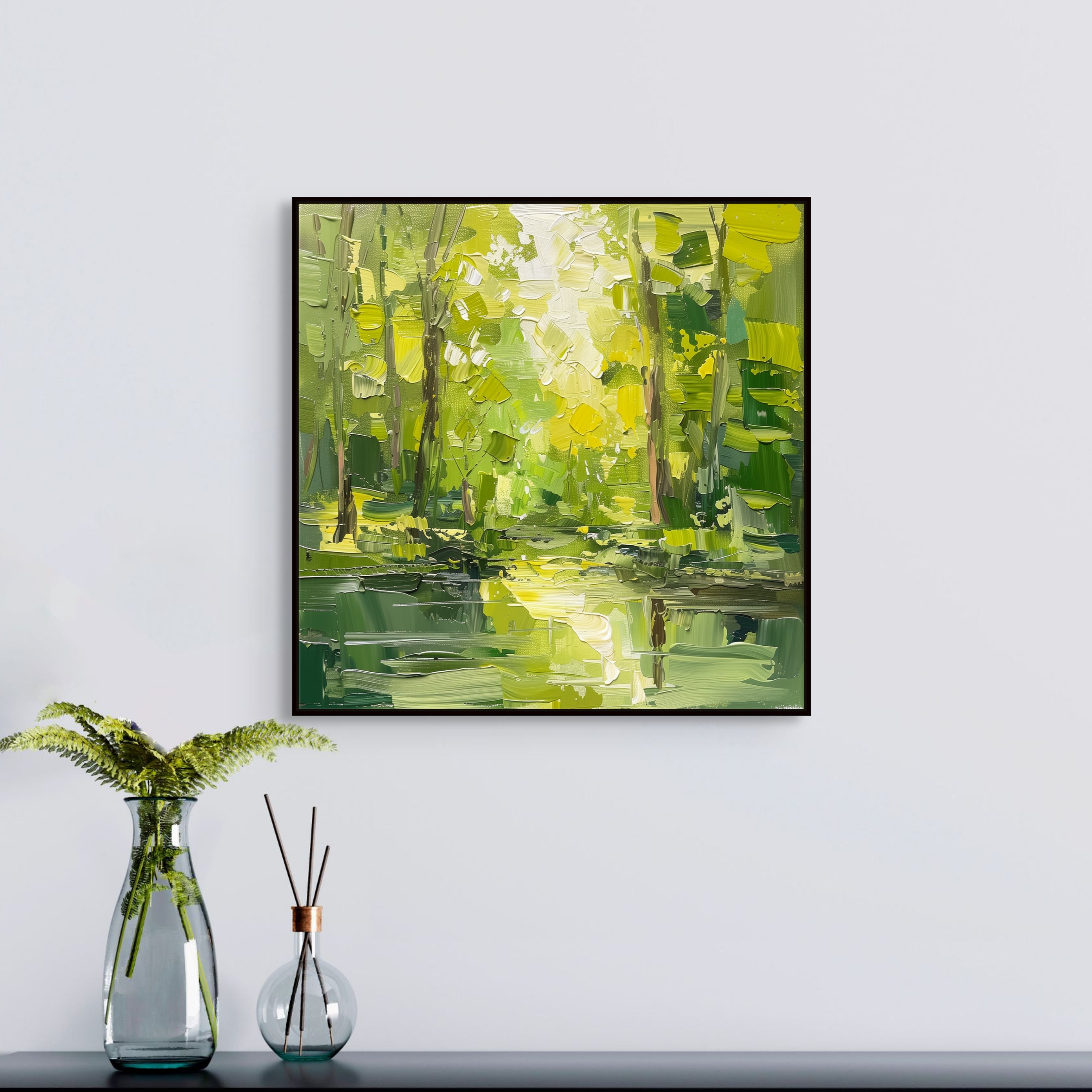D0358-cool-forest-hand-painted-wall-art-square-room-f-black