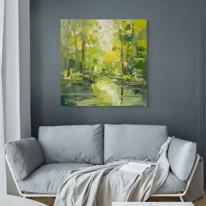 D0358-cool-forest-hand-painted-wall-art-square-room-f-wrapped