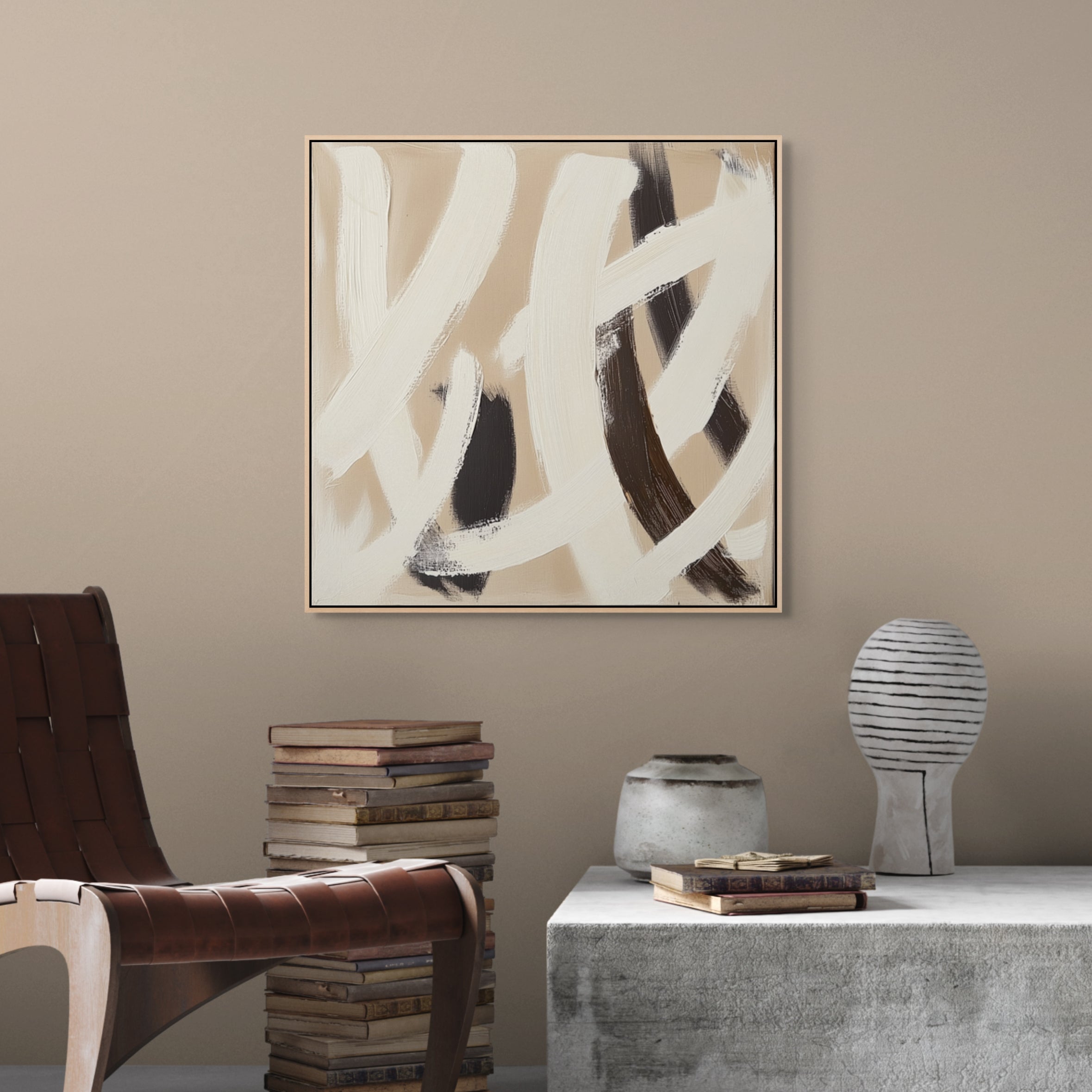 D0364-neutral-chaos-hand-painted-wall-art-office-room-image-room-f-natural