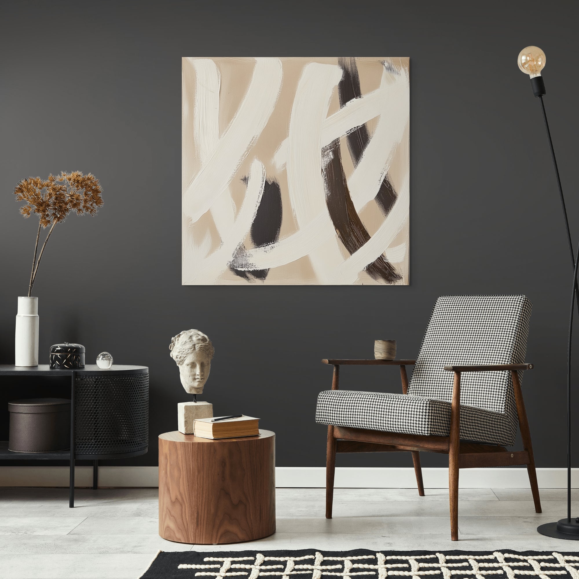 D0364-neutral-chaos-hand-painted-wall-art-living-room-image-room-f-wrapped