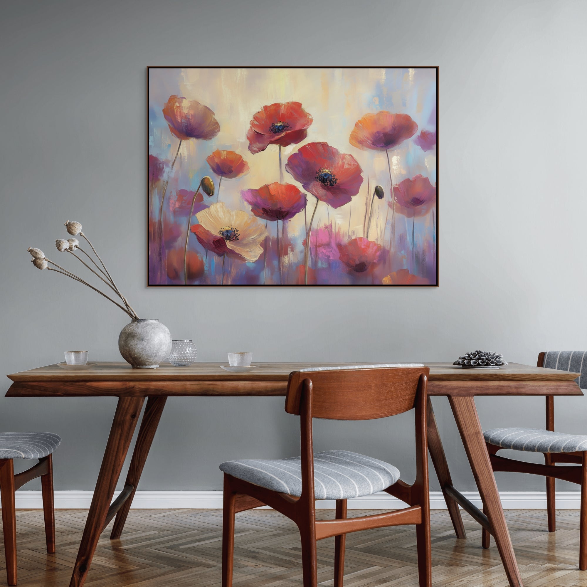 D0365-wildflower-waltz-hand-painted-wall-art-dining-room-image-room-f-walnut