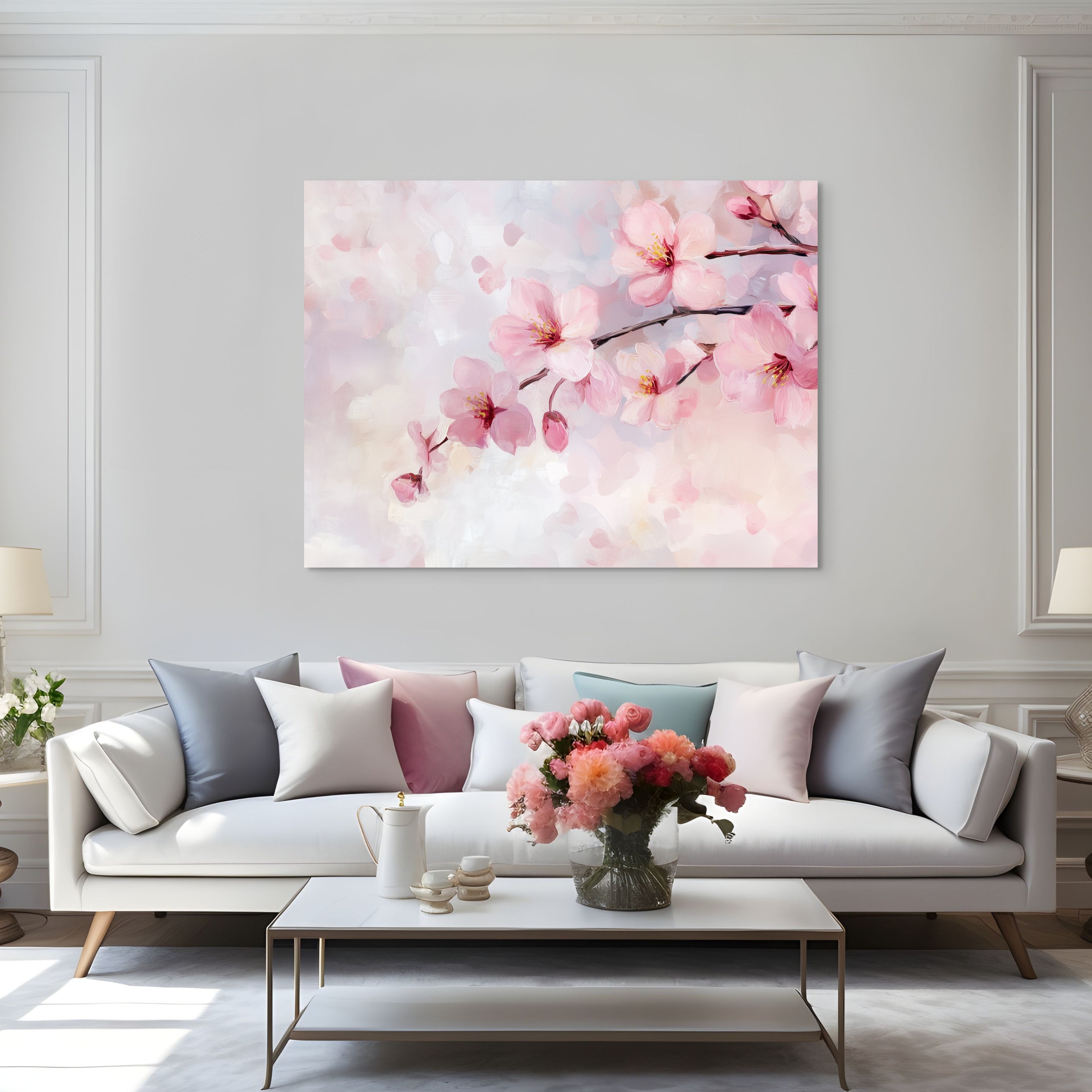 D0366-cherry-blossoms-hand-painted-wall-art-living-room-image-room-f-wrapped