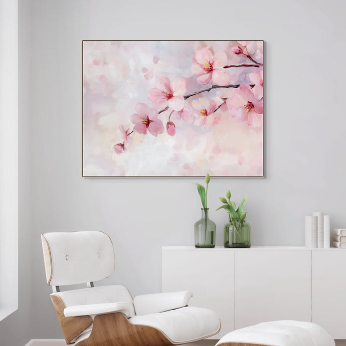 D0366-cherry-blossoms-hand-painted-wall-art-office-room-image-room-f-natural