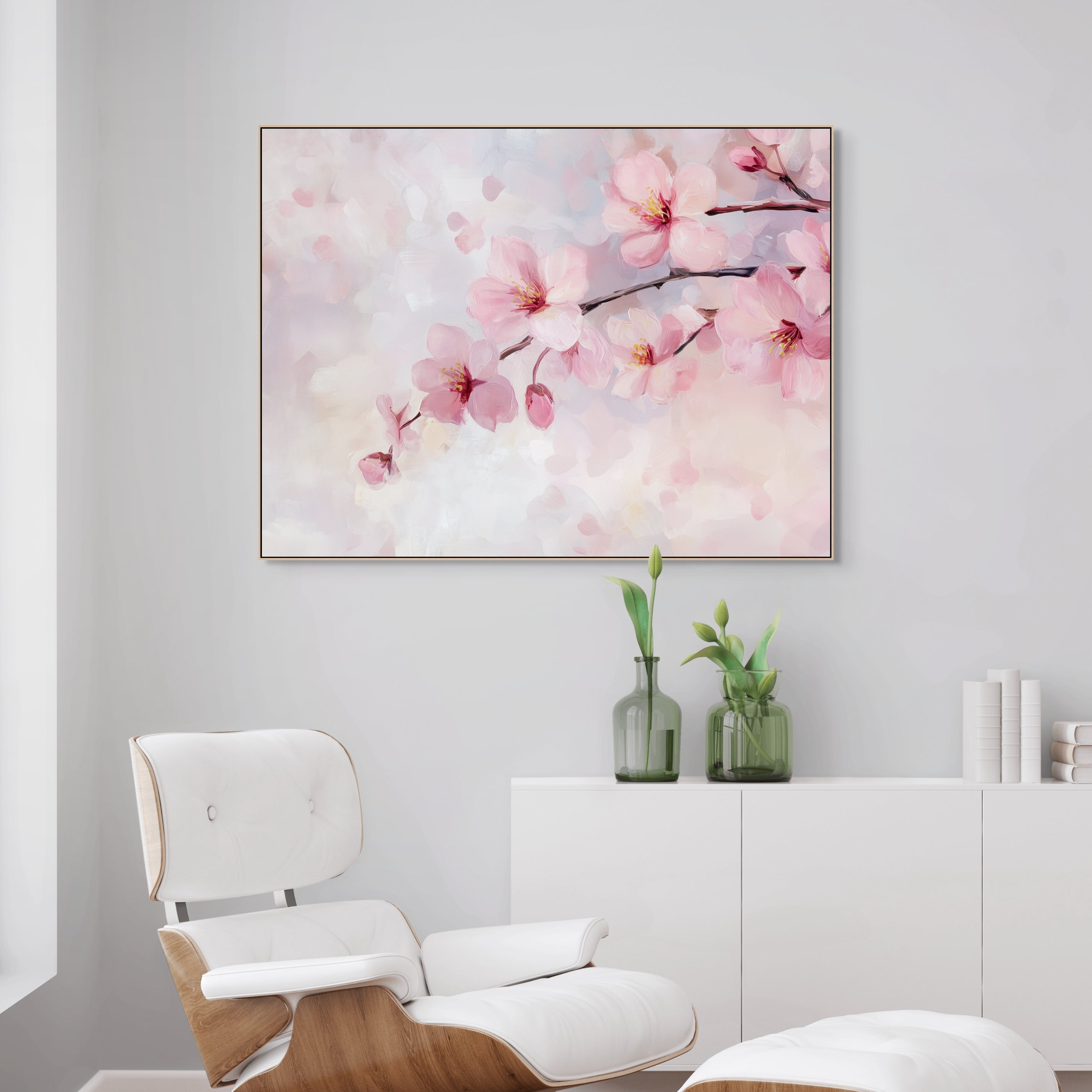D0366-cherry-blossoms-hand-painted-wall-art-office-room-image-room-f-natural