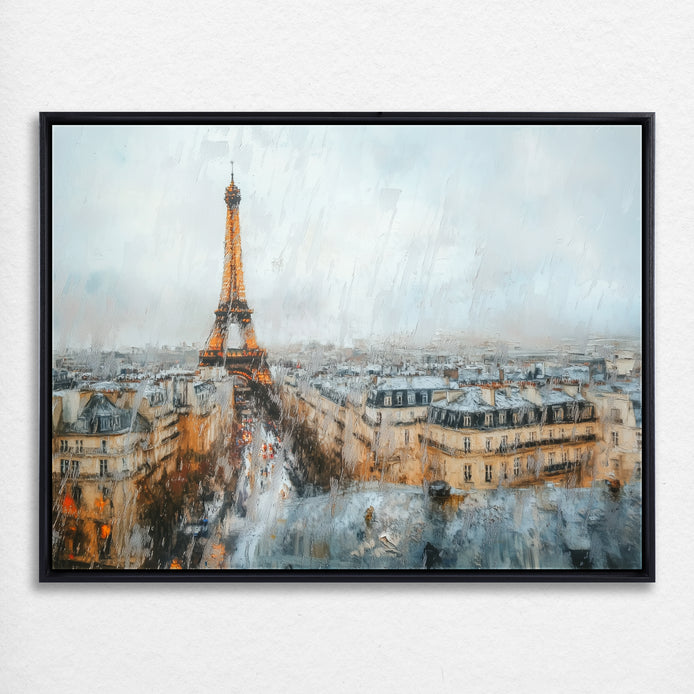 D0367-parisian-rain-hand-painted-wall-art_2_4x3-horizontal-frame-black.psd