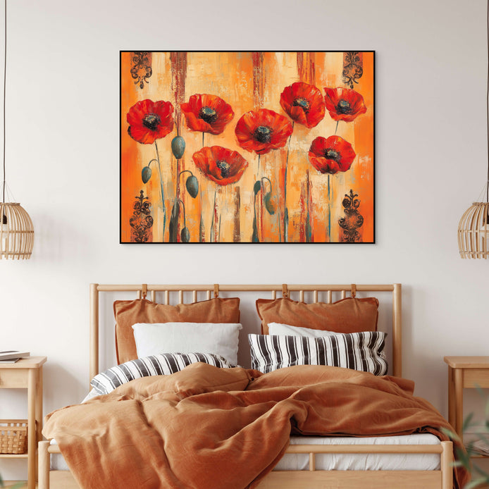 D0368-scarlet-bloom-hand-painted-wall-art-bed-room-image-room-f-black