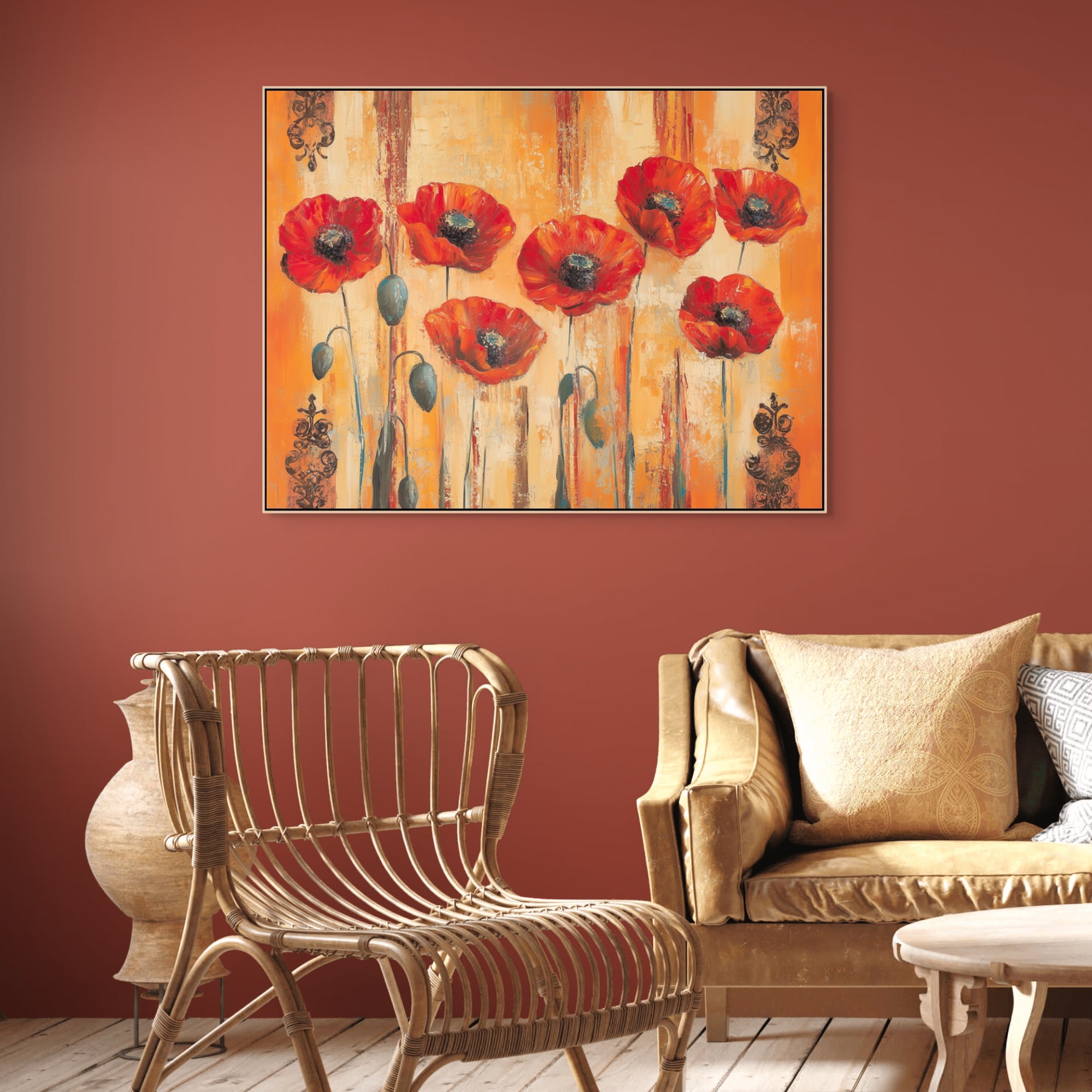 D0368-scarlet-bloom-hand-painted-wall-art-outdoor-room-image-room-f-natural