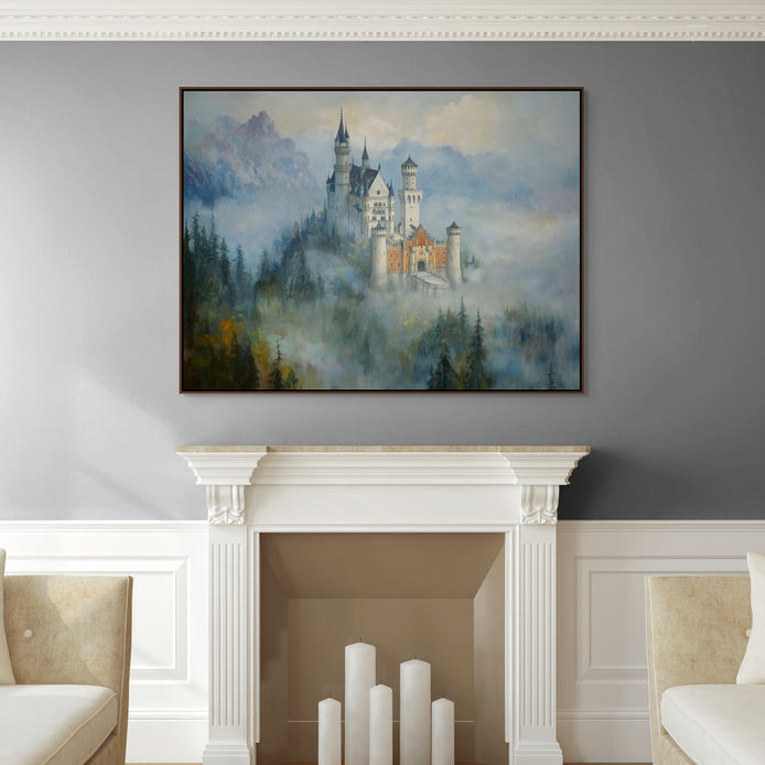 D0369-castle-in-the-clouds-hand-painted-wall-art-living-room-image