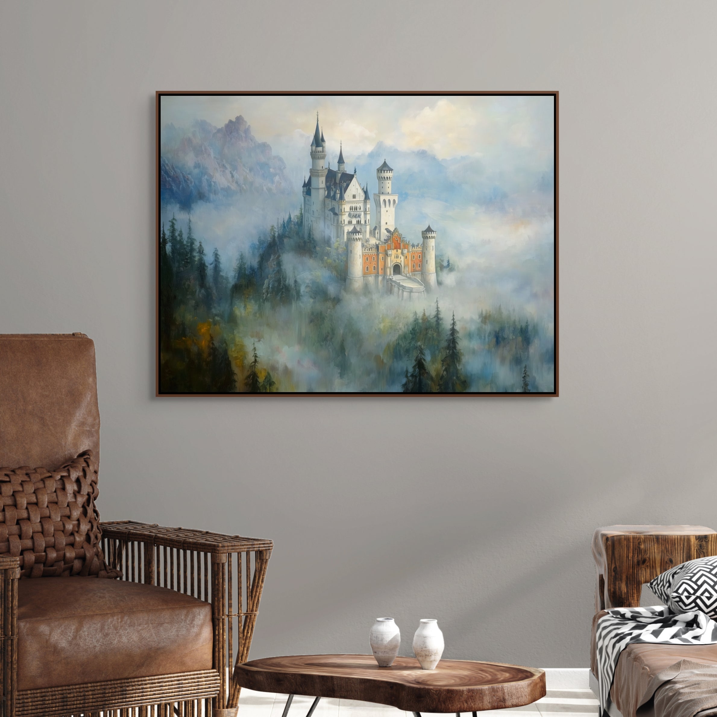 D0369-castle-in-the-clouds-hand-painted-wall-art-lounge-room-image