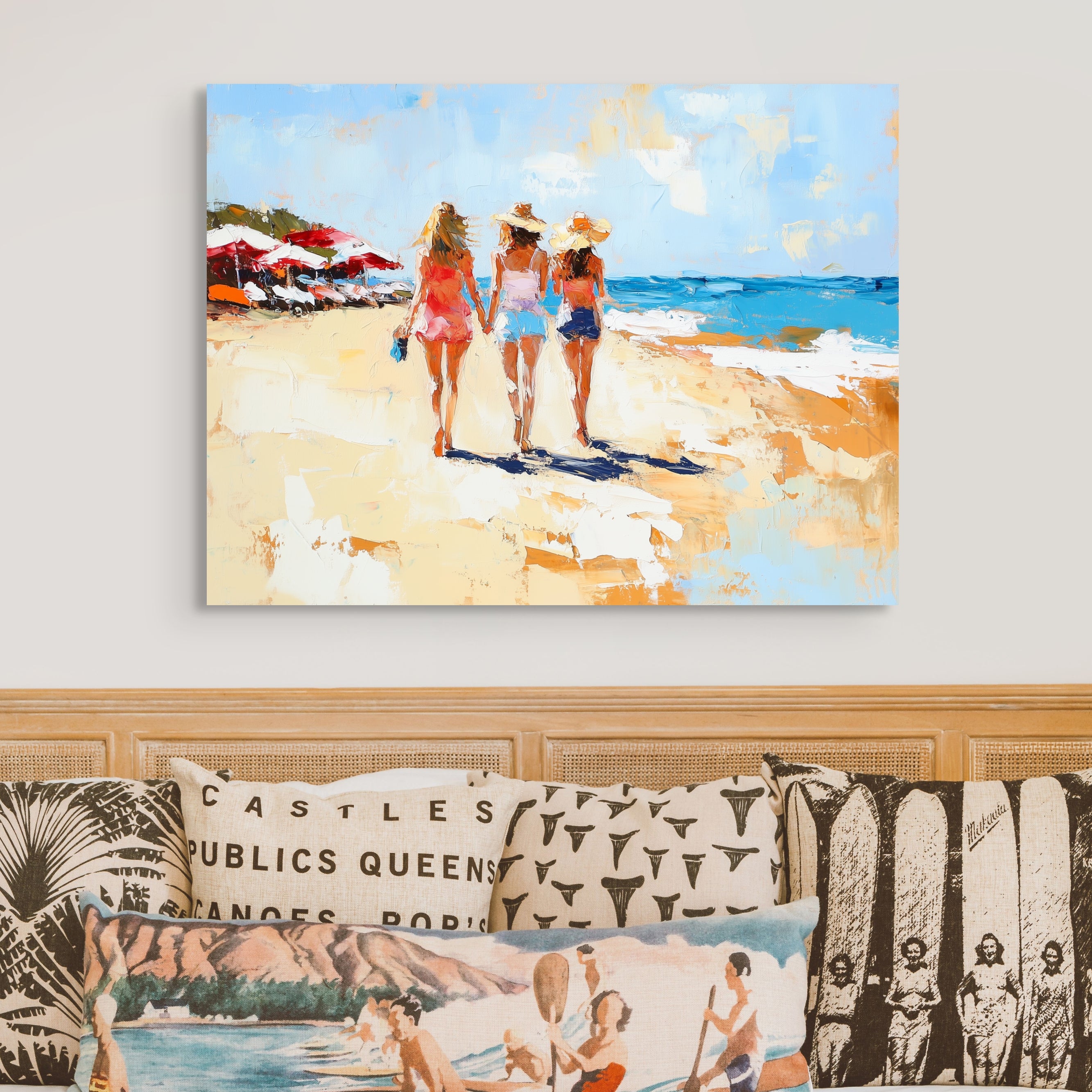 D0371-girls-day-out-hand-painted-wall-art-bed-room-image-room-f-wrapped