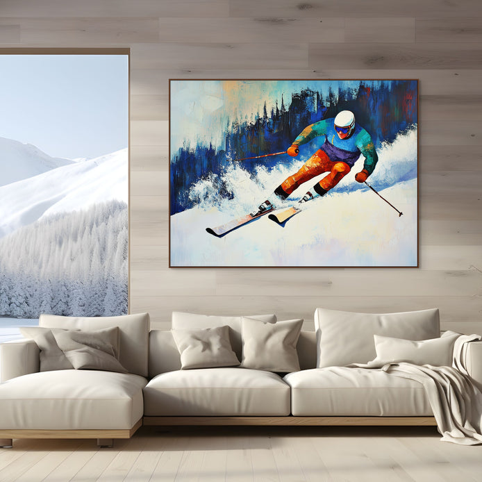 D0372-carving-snow-hand-painted-wall-art-living-room-image-room-f-walnut