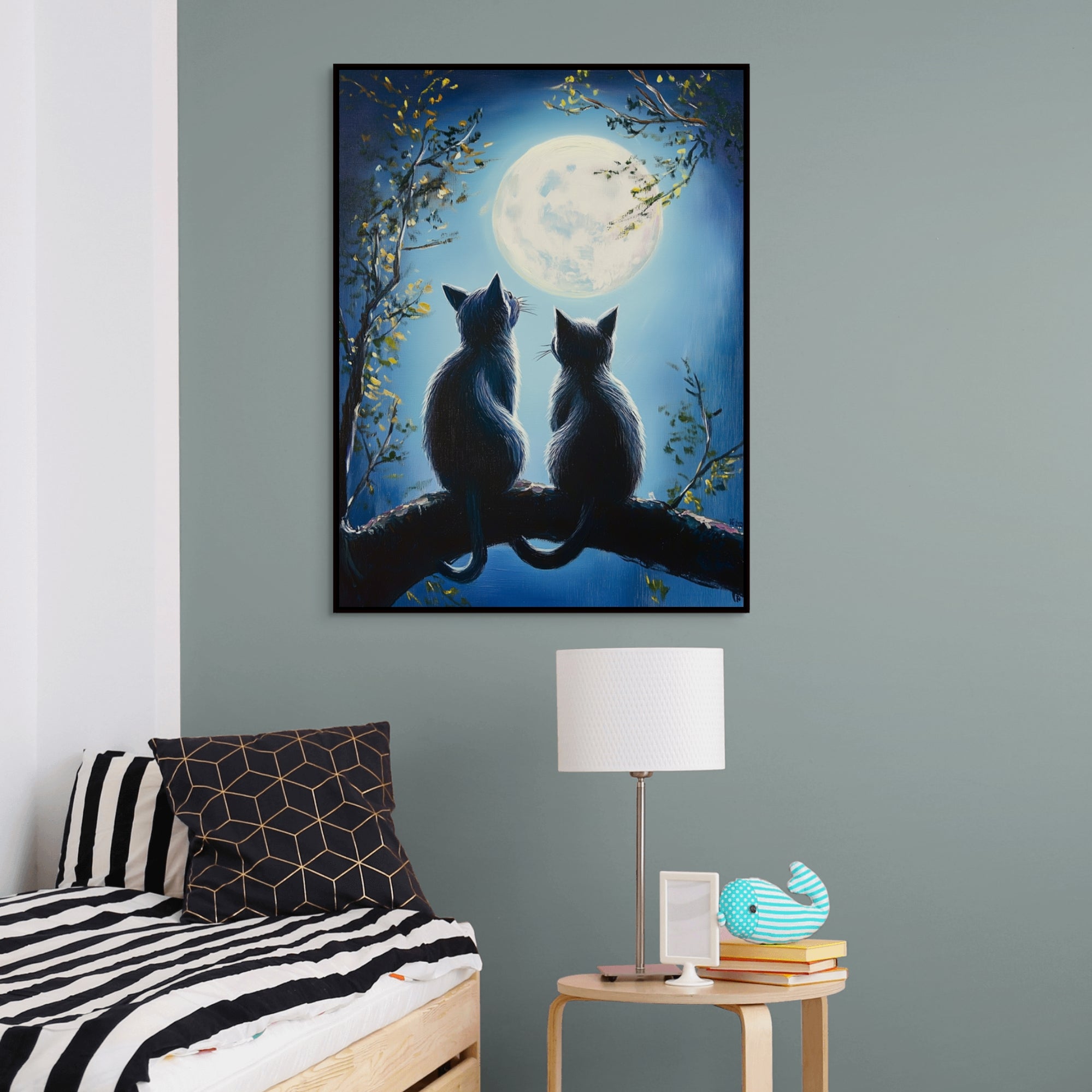 D0375-moonlit-whispers-hand-painted-wall-art-kids-room-image