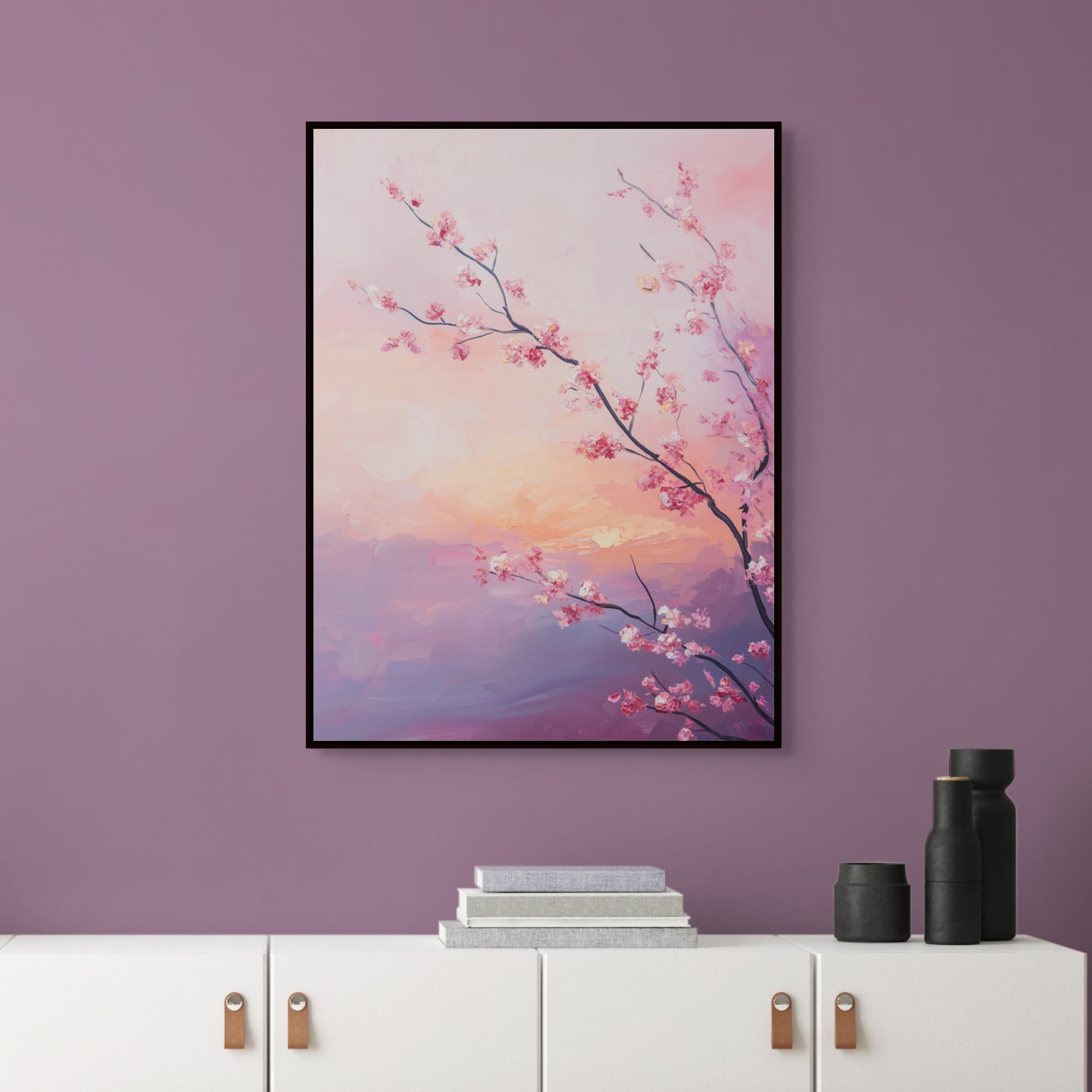D0376-blossoms-in-the-breeze-hand-painted-wall-art-office-room-image-room-f-black