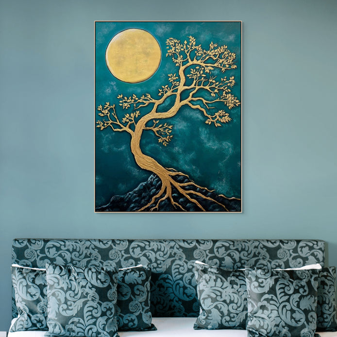 D0382-golden-hour-hand-painted-wall-art-bed-room-image-room-f-natural
