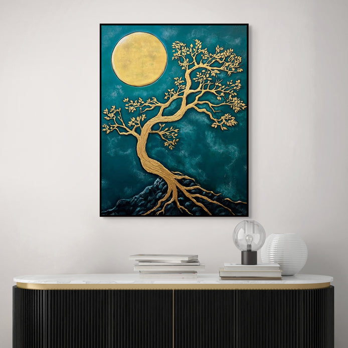 D0382-golden-hour-hand-painted-wall-art-hallway-room-image-room-f-black