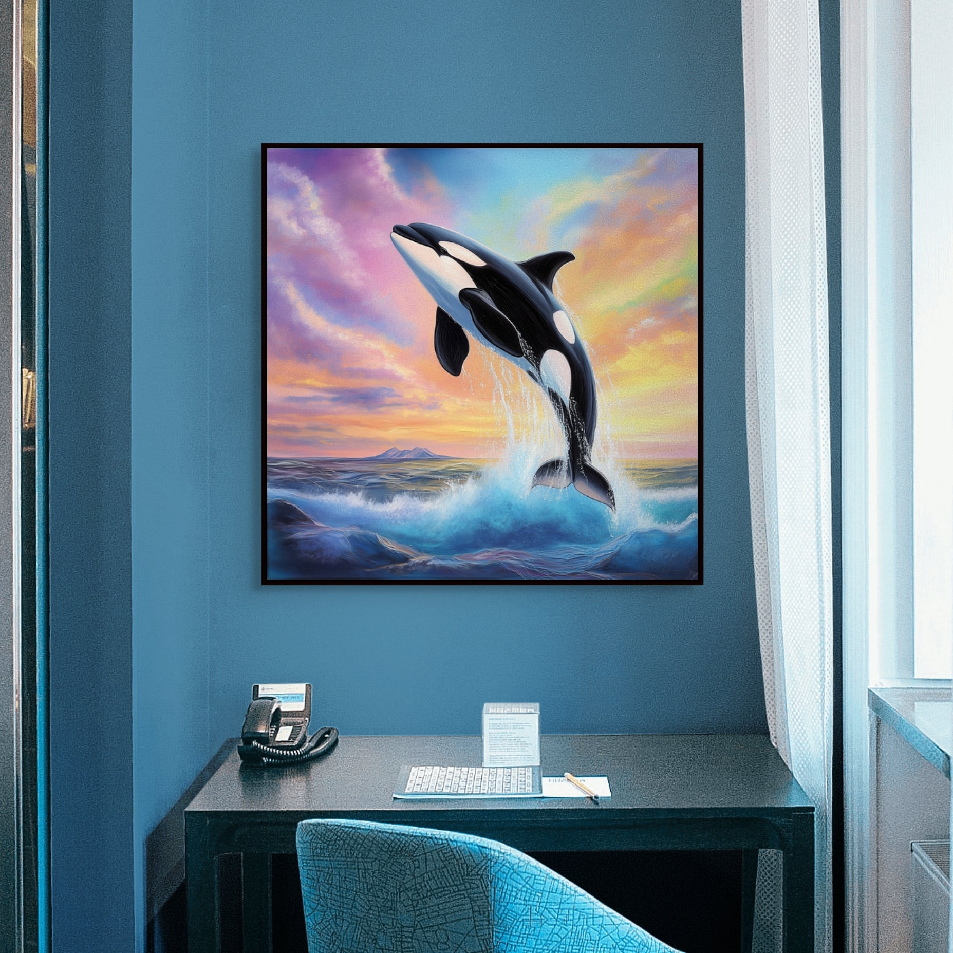 D0385-freedom-leap-hand-painted-wall-art-office-room-image-room-f-black