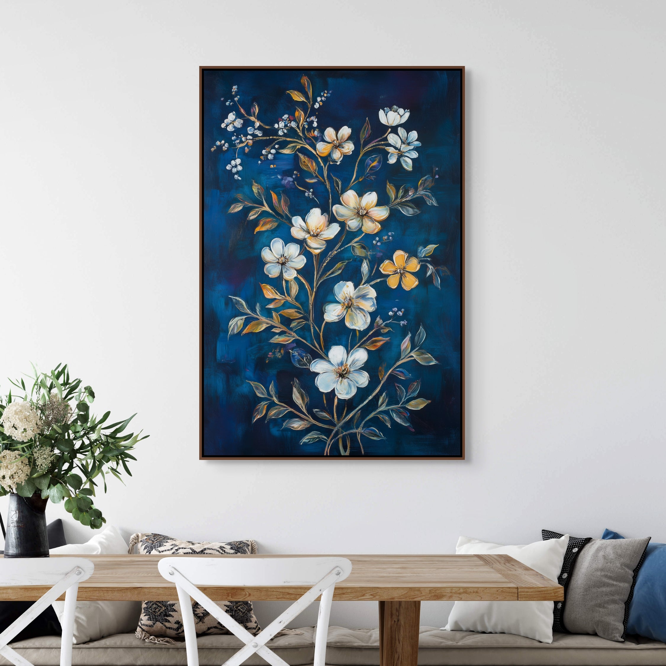 D0388-midnight-blossoms-hand-painted-wall-art-dining-room-image-room-f-walnut