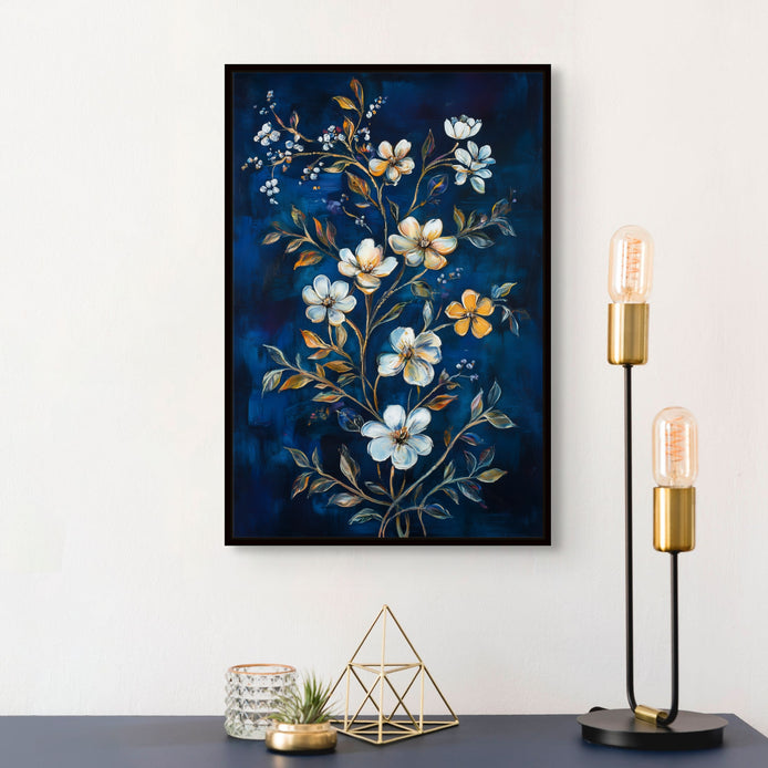 D0388-midnight-blossoms-hand-painted-wall-art-hallway-room-image-room-f-black