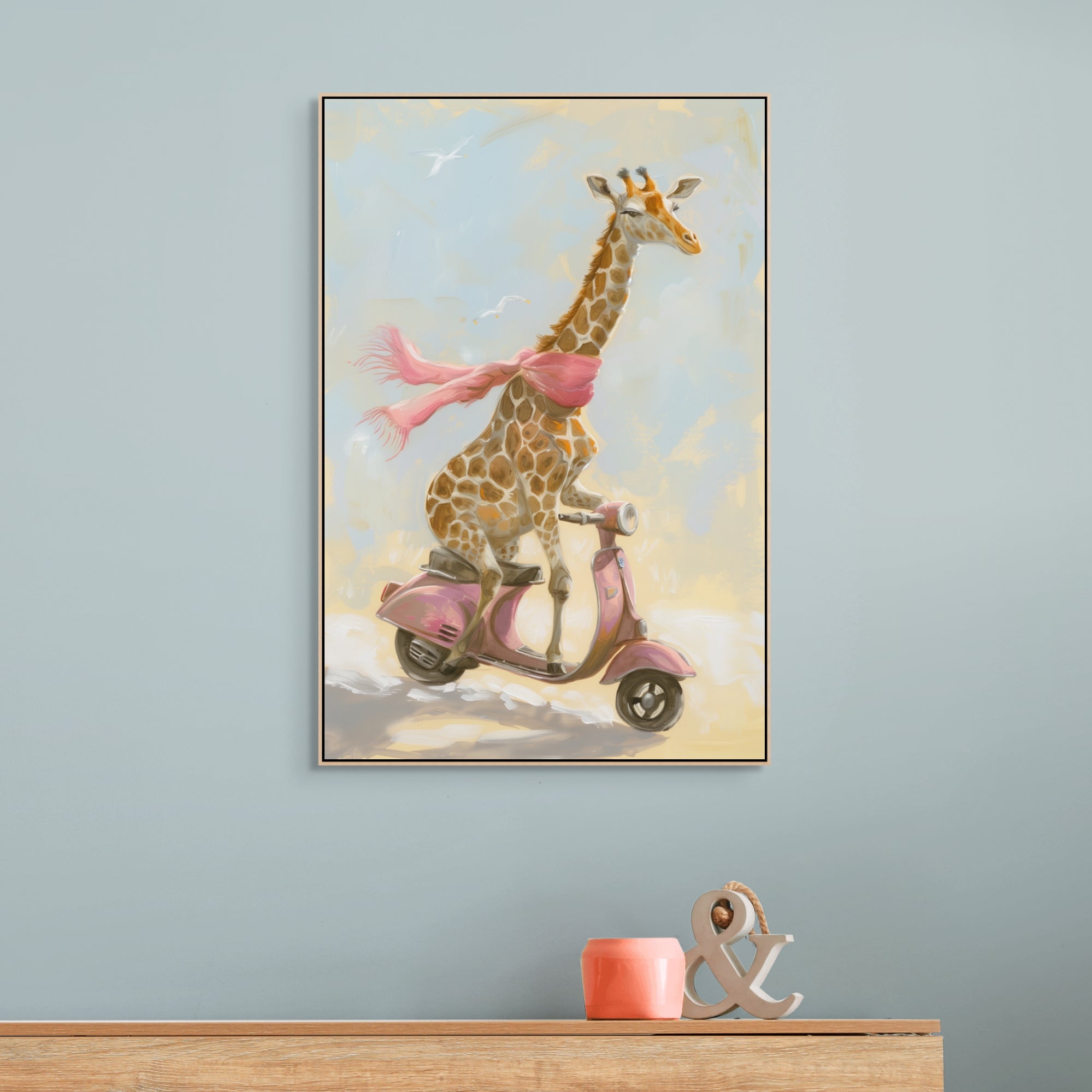 D0390-safari-chic-hand-painted-wall-art-office-room-image