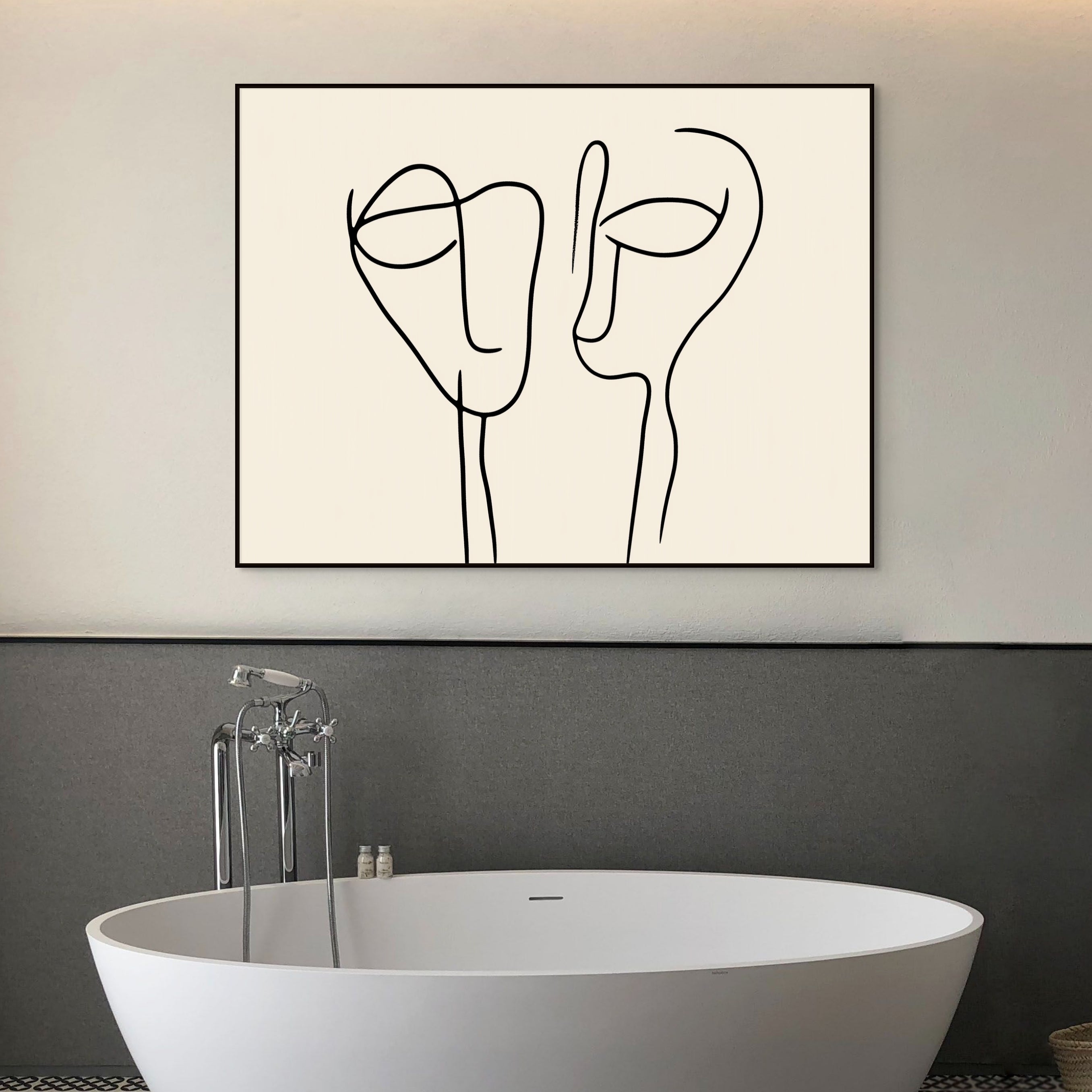 D0393-between-the-lines-hand-painted-wall-art-bath-room-image-room-f-black