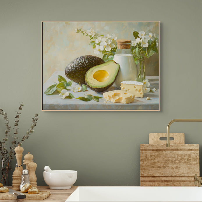 D0395-avocado-morning-hand-painted-wall-art-kitchen-room-image-room-f-natural