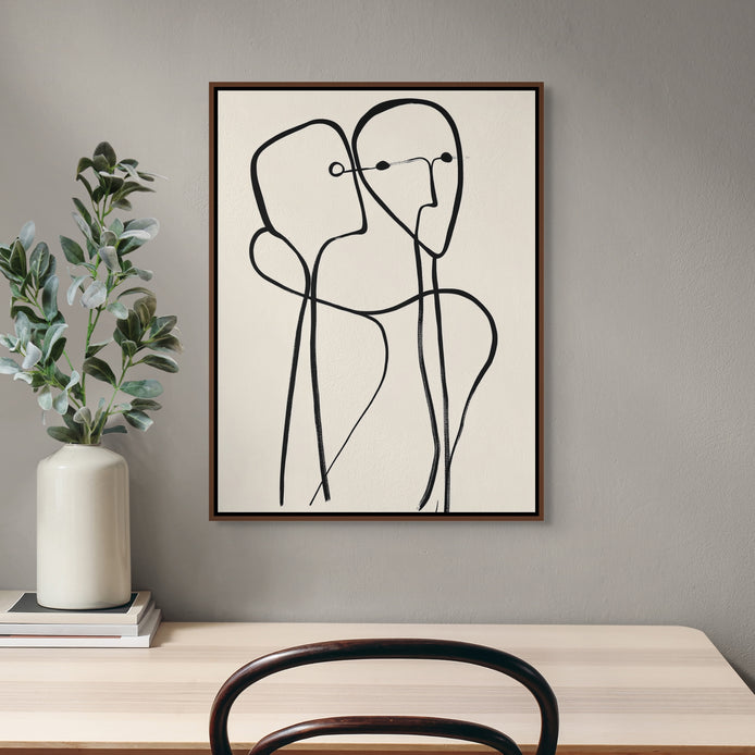 D0400-connected-lines-hand-painted-wall-art-office-room-image-room-f-walnut