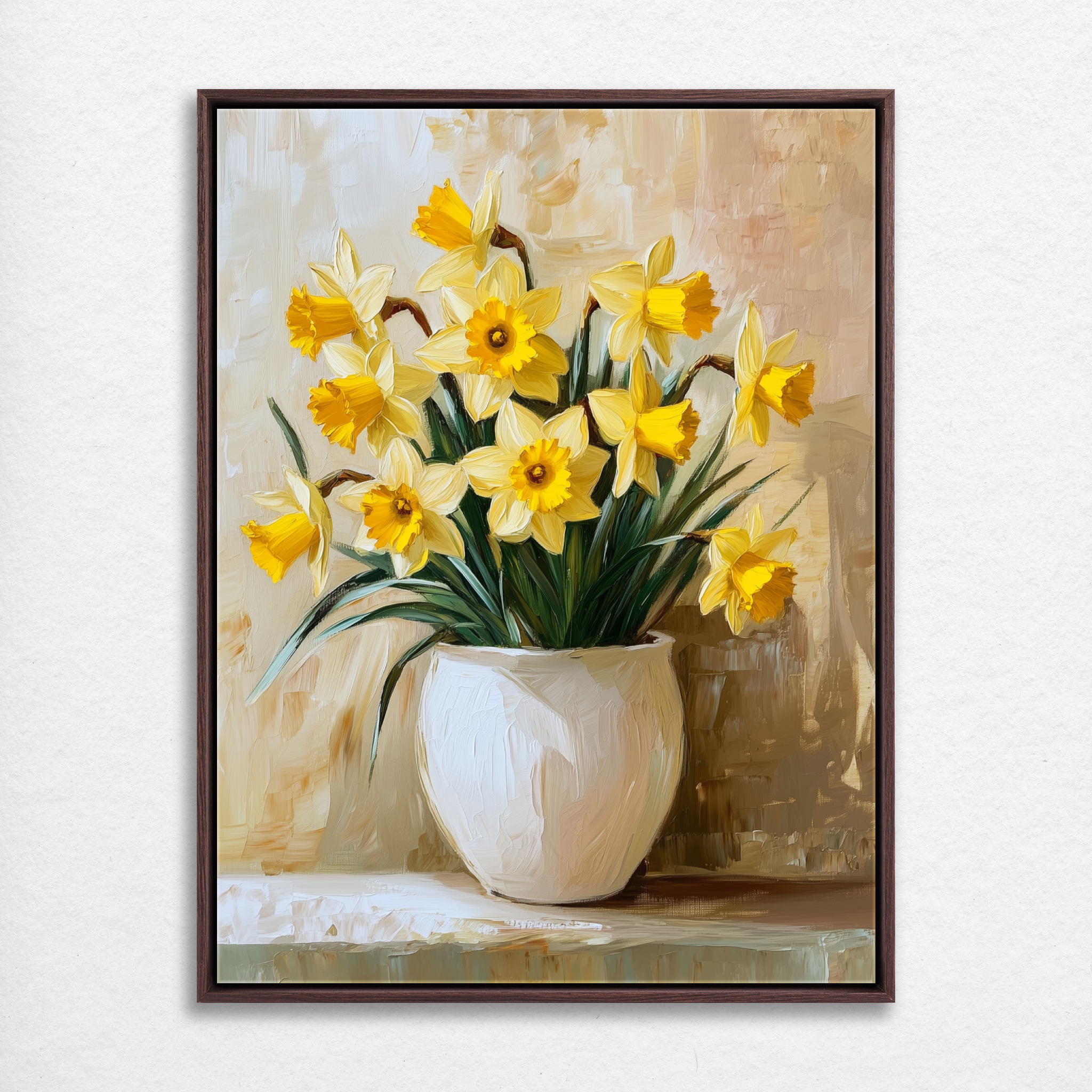 D0402-golden-morning-daffodils-hand-painted-wall-art_02_3x4-vertical-frame-walnut.psd